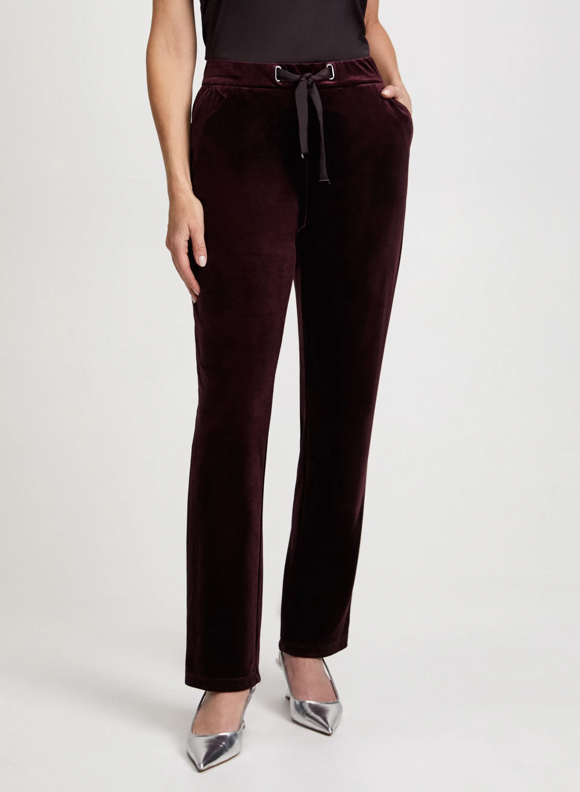 Velour Straight Leg Pull-On Pants sold by Laura
