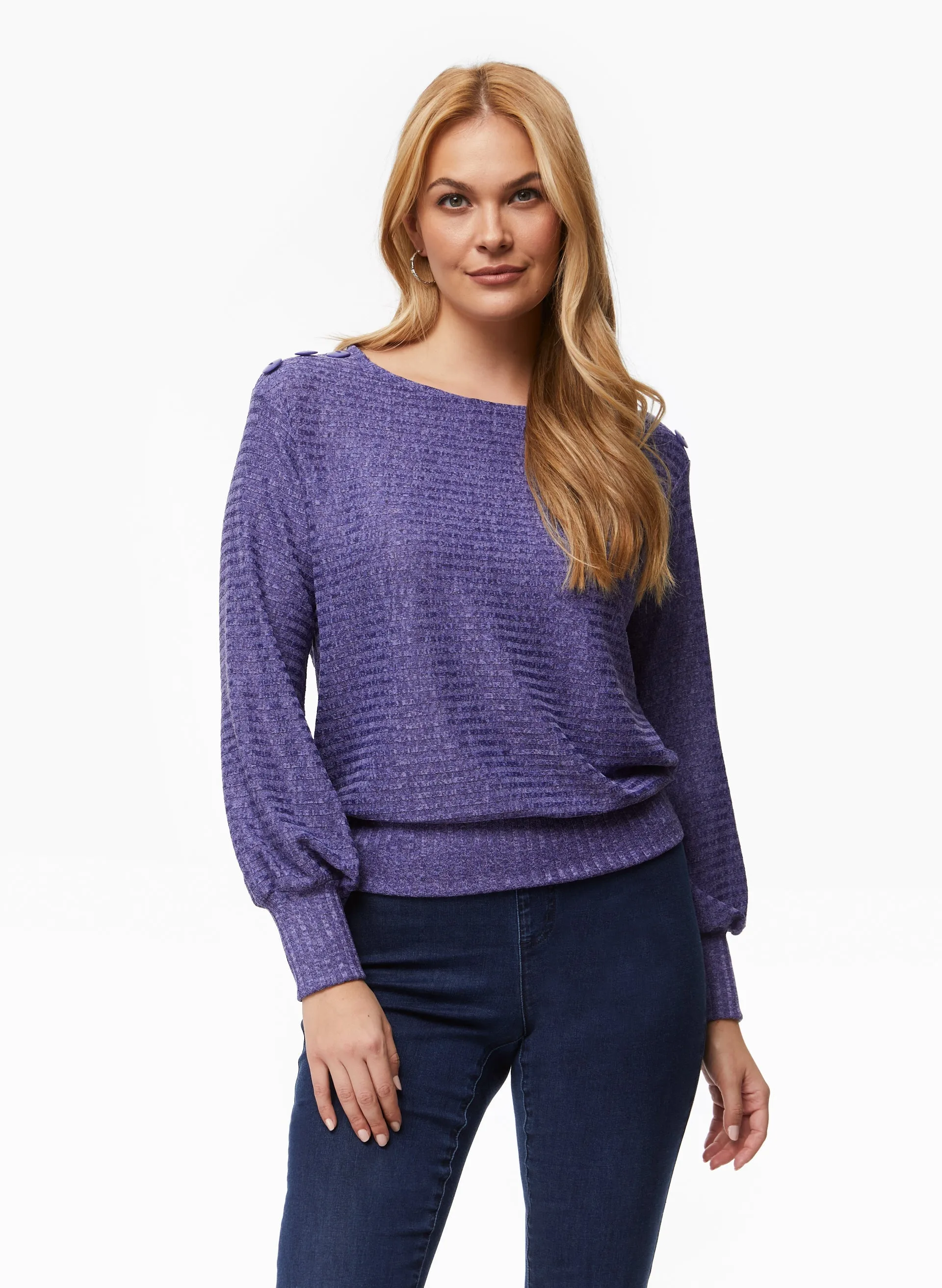 Button Detail Top sold by Laura