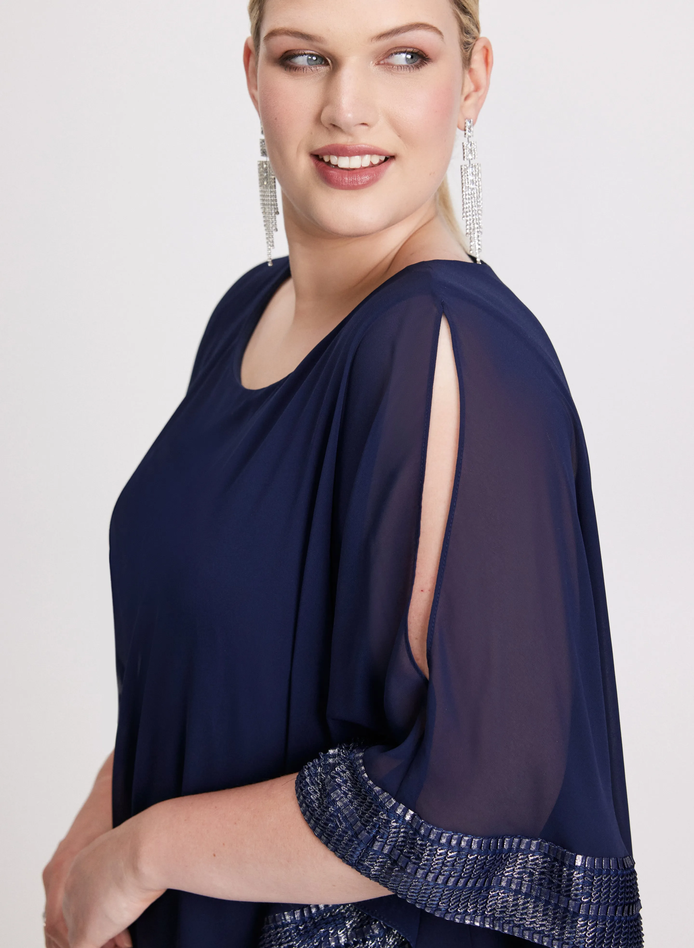 Asymmetric Overlay Sheath Dress sold by Laura product image thumbnail 5