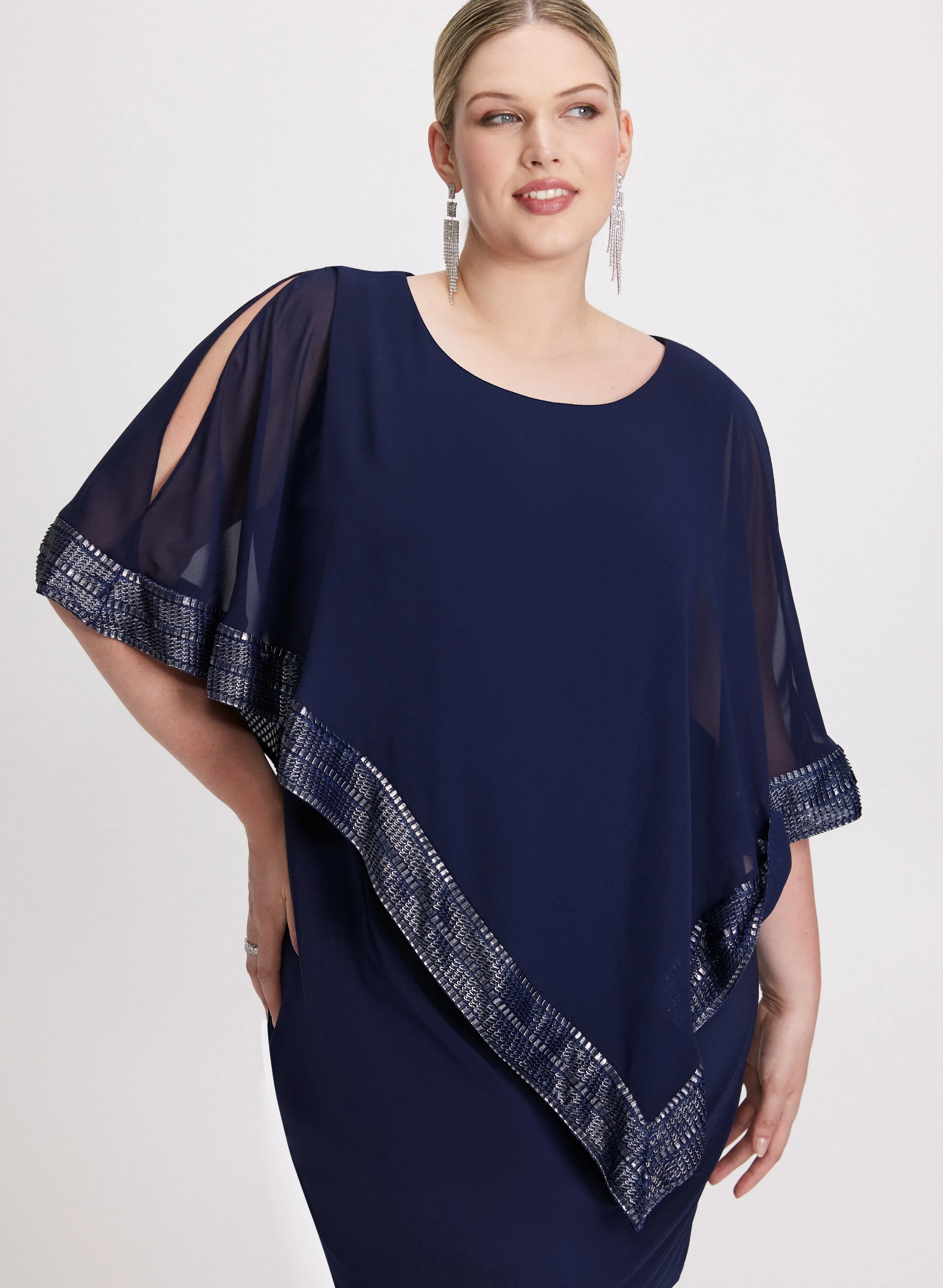 Asymmetric Overlay Sheath Dress sold by Laura product image thumbnail 4