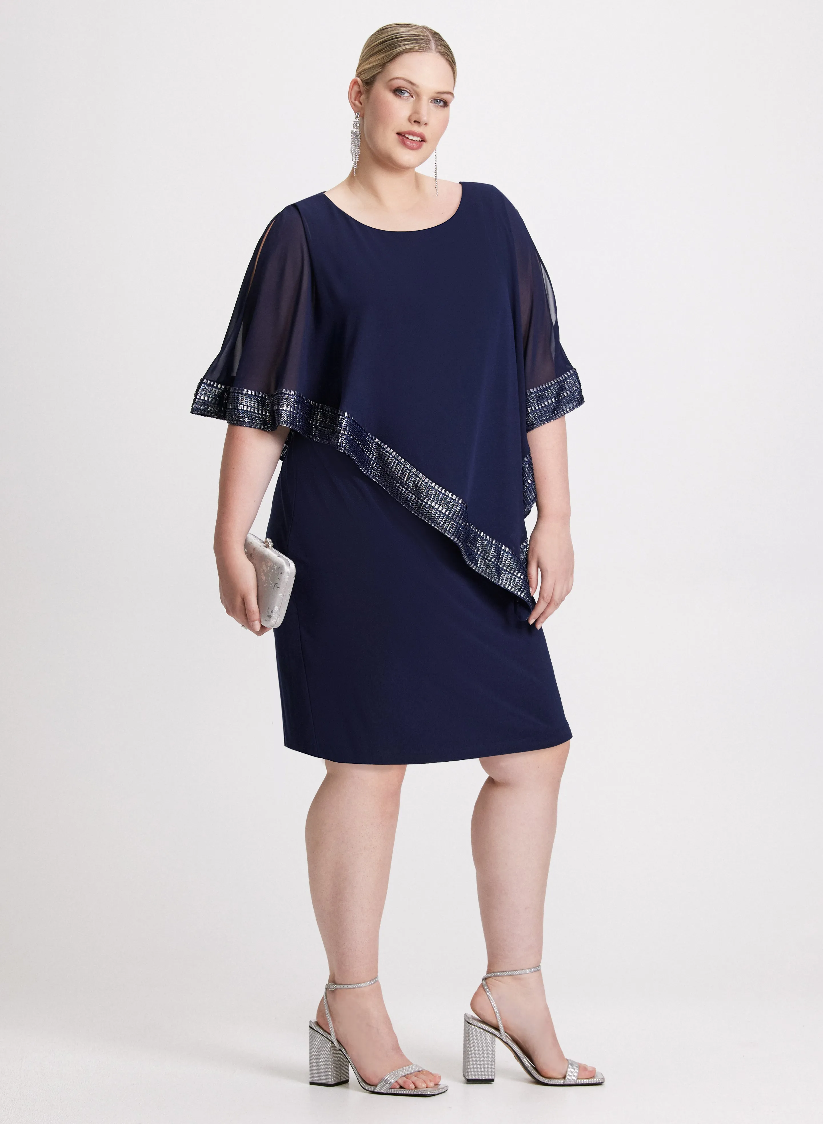 Asymmetric Overlay Sheath Dress sold by Laura product image thumbnail 3