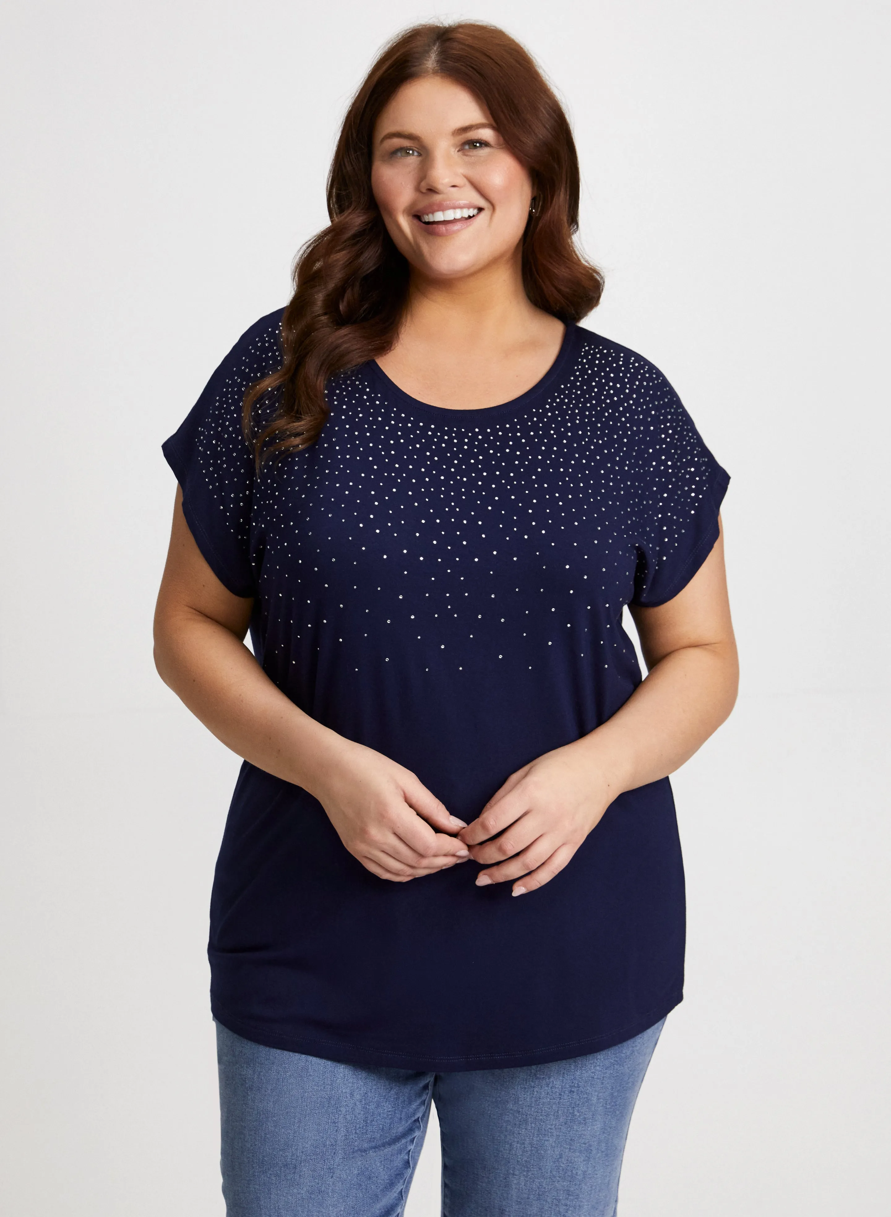 Embellished Cap Sleeve T-Shirt sold by Laura product image thumbnail 5