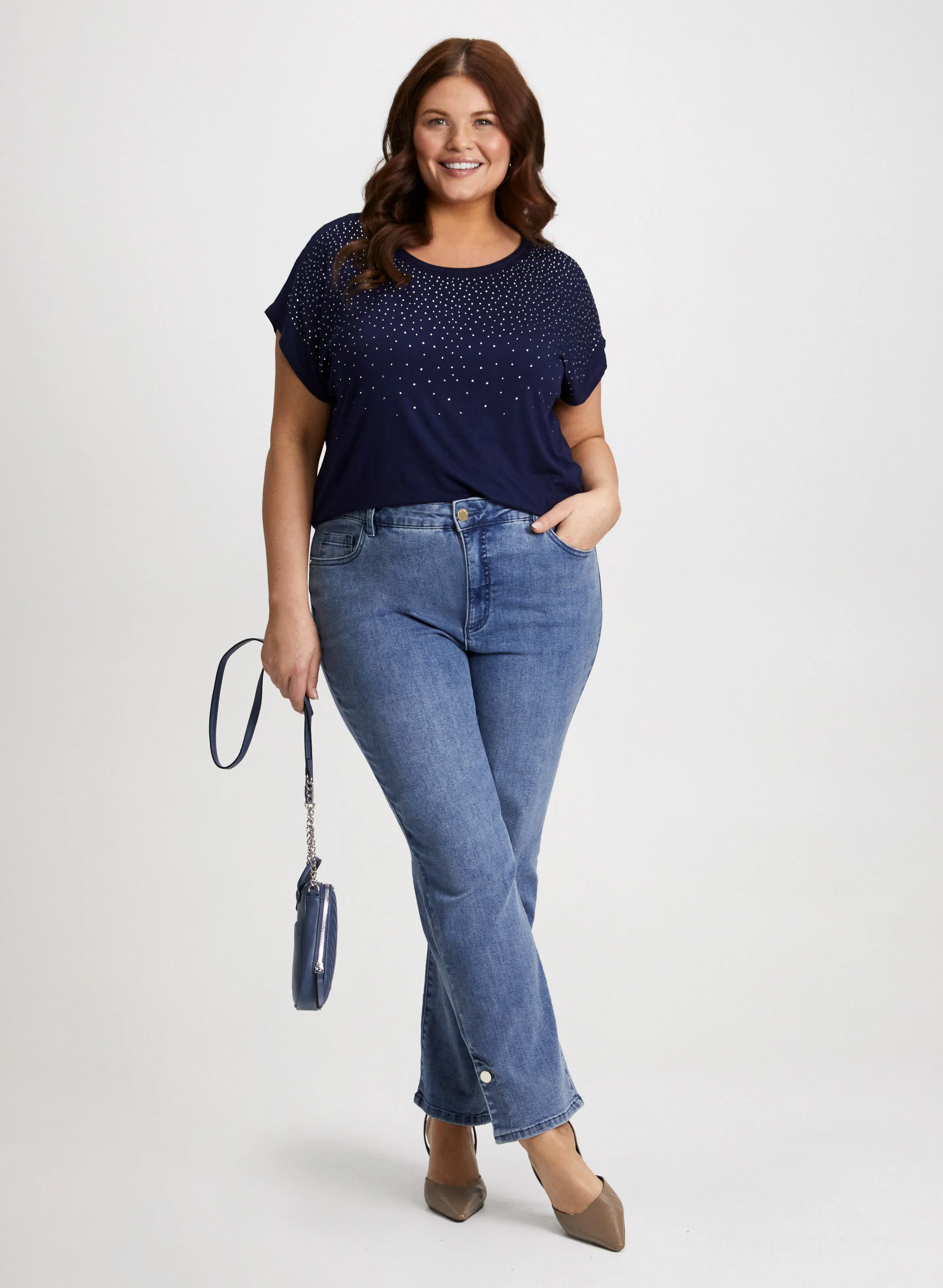 Embellished Cap Sleeve T-Shirt sold by Laura product image thumbnail 3