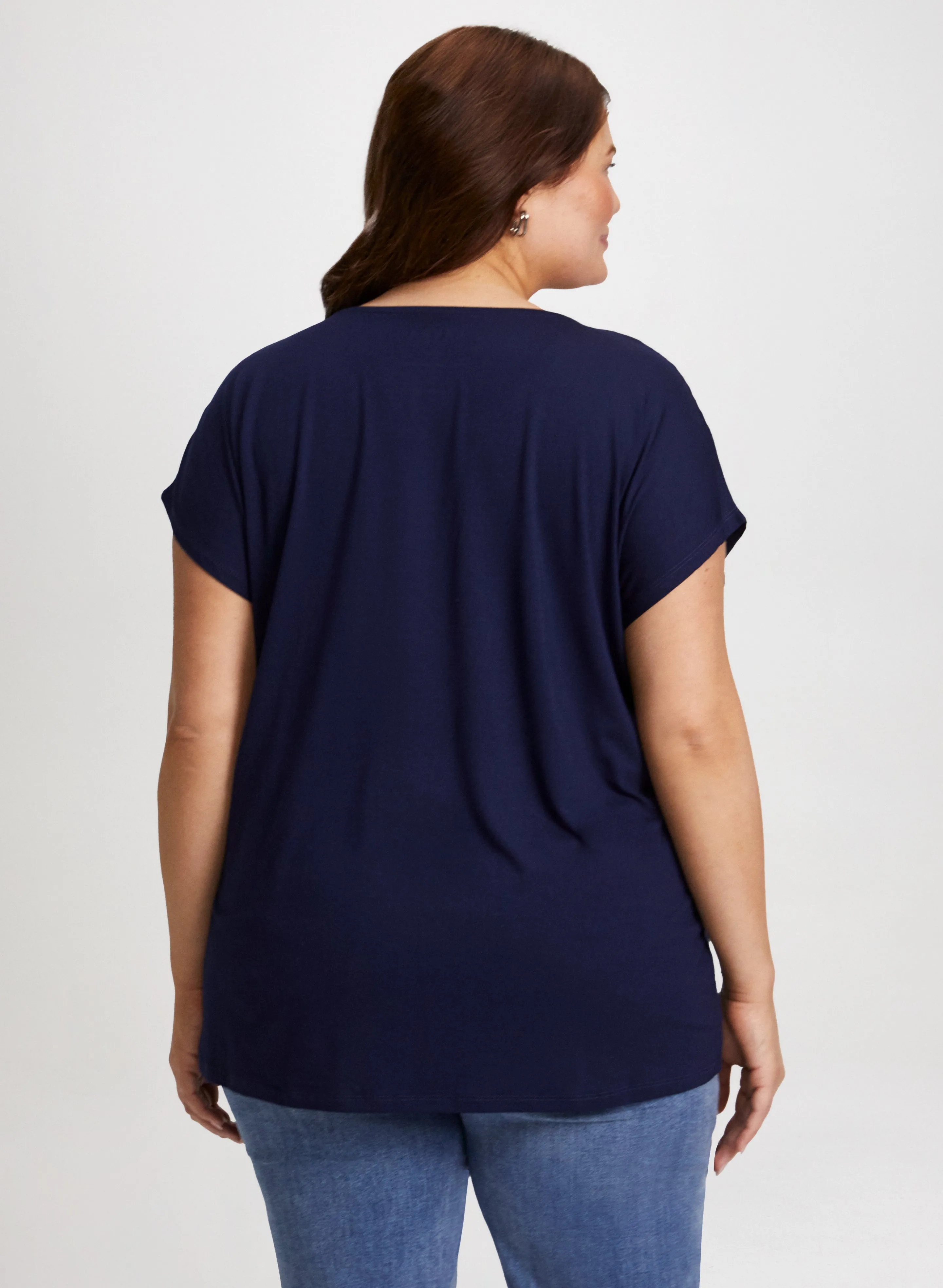 Embellished Cap Sleeve T-Shirt sold by Laura product image thumbnail 4