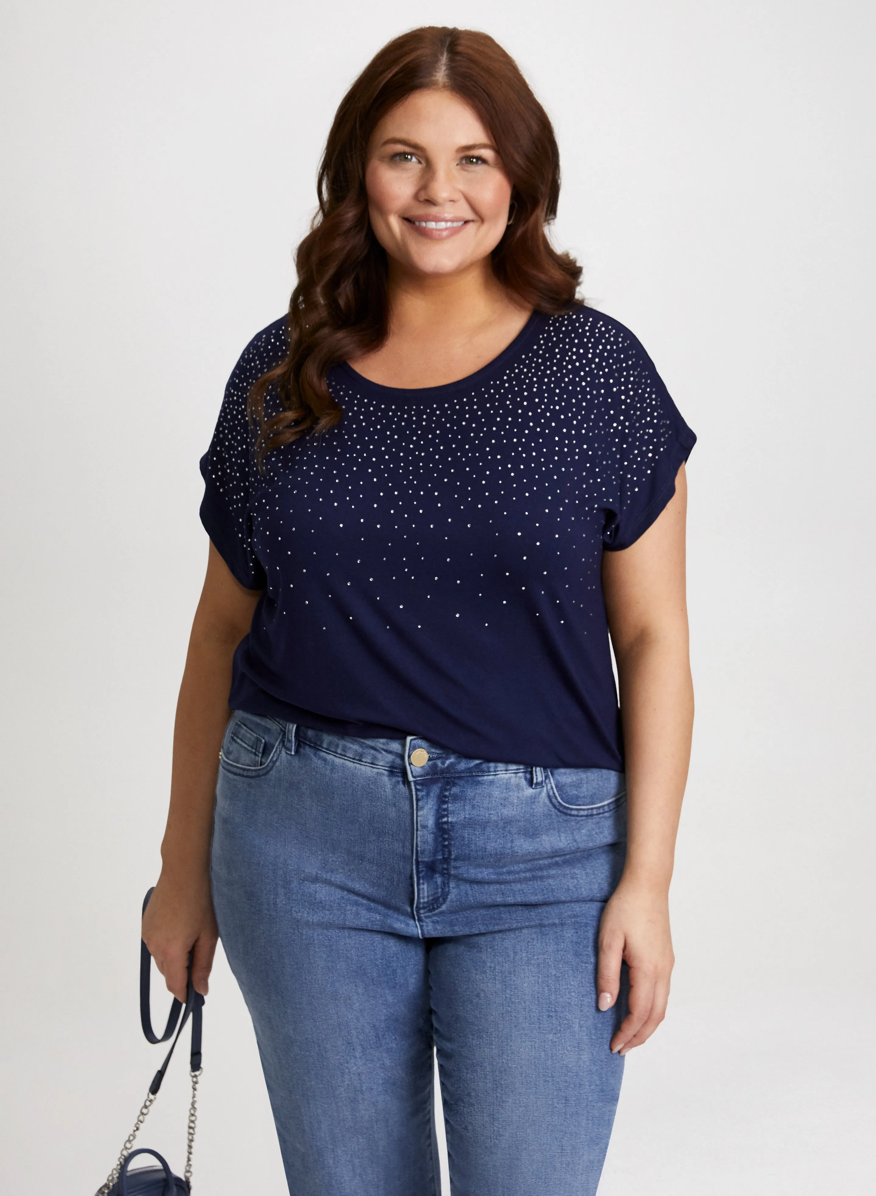 Embellished Cap Sleeve T-Shirt sold by Laura