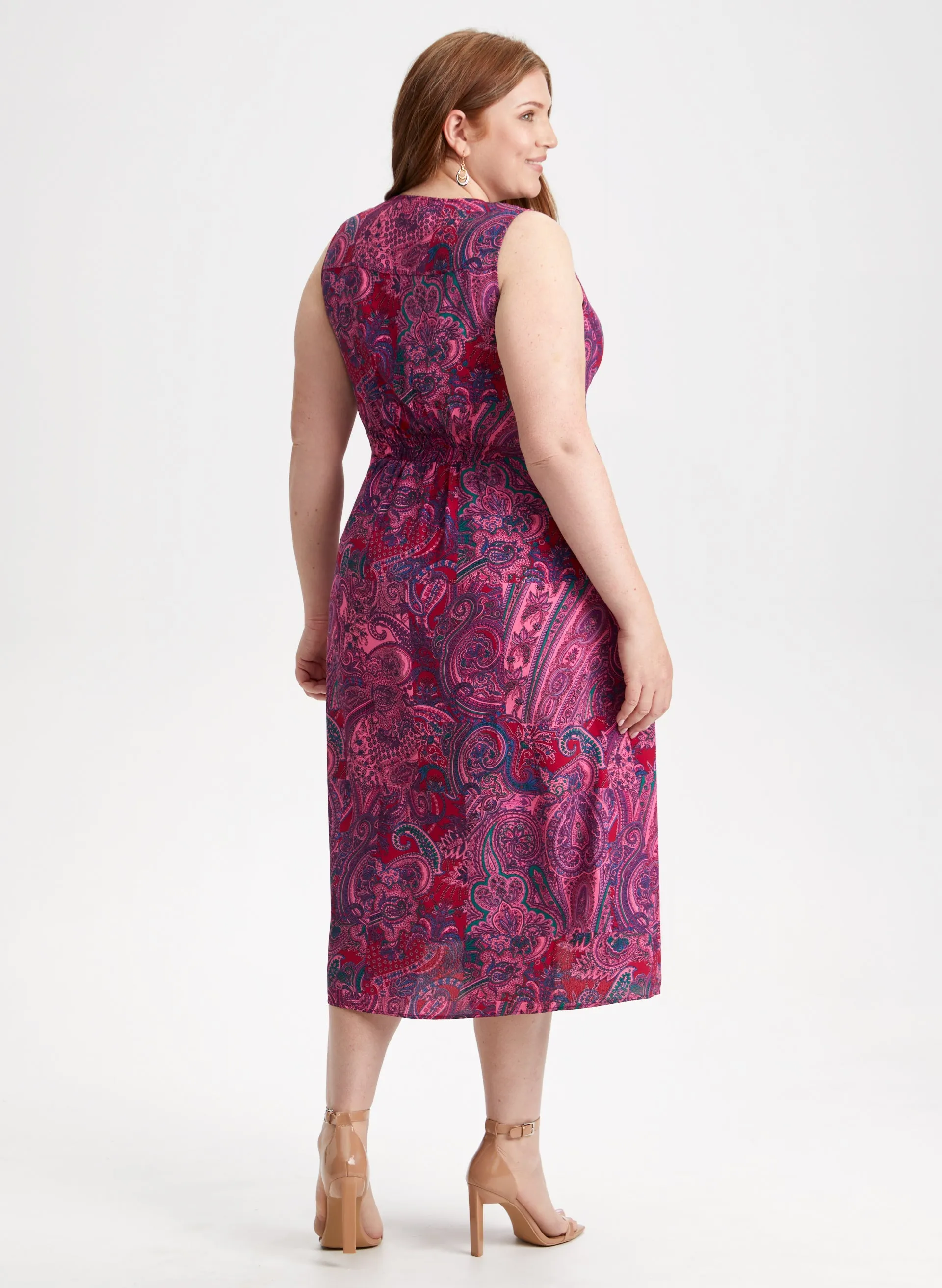 Paisley Print Sleeveless Midi Dress sold by Laura product image thumbnail 4