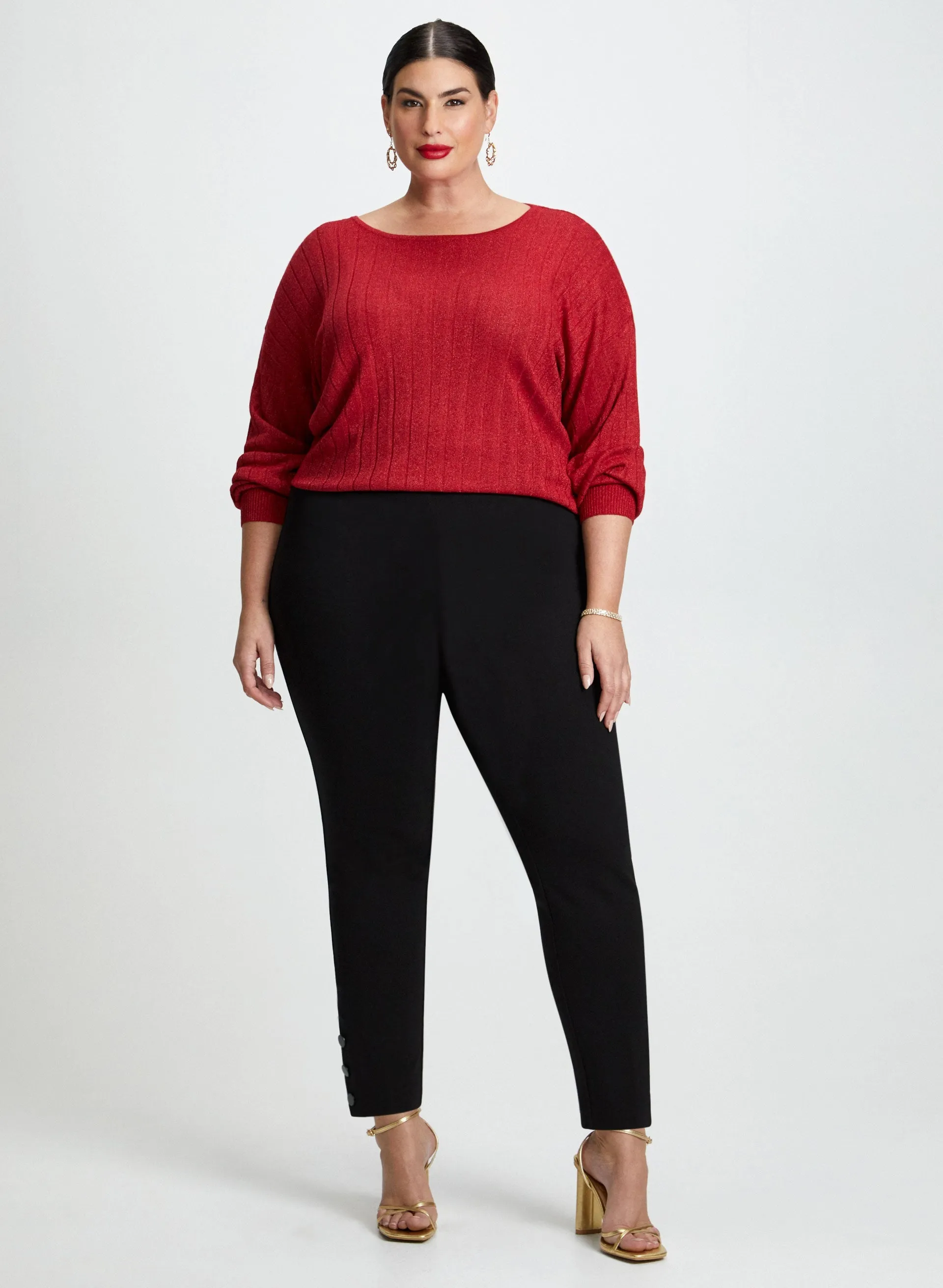 Pleat Stitch Sweater & Straight Leg Pants sold by Laura