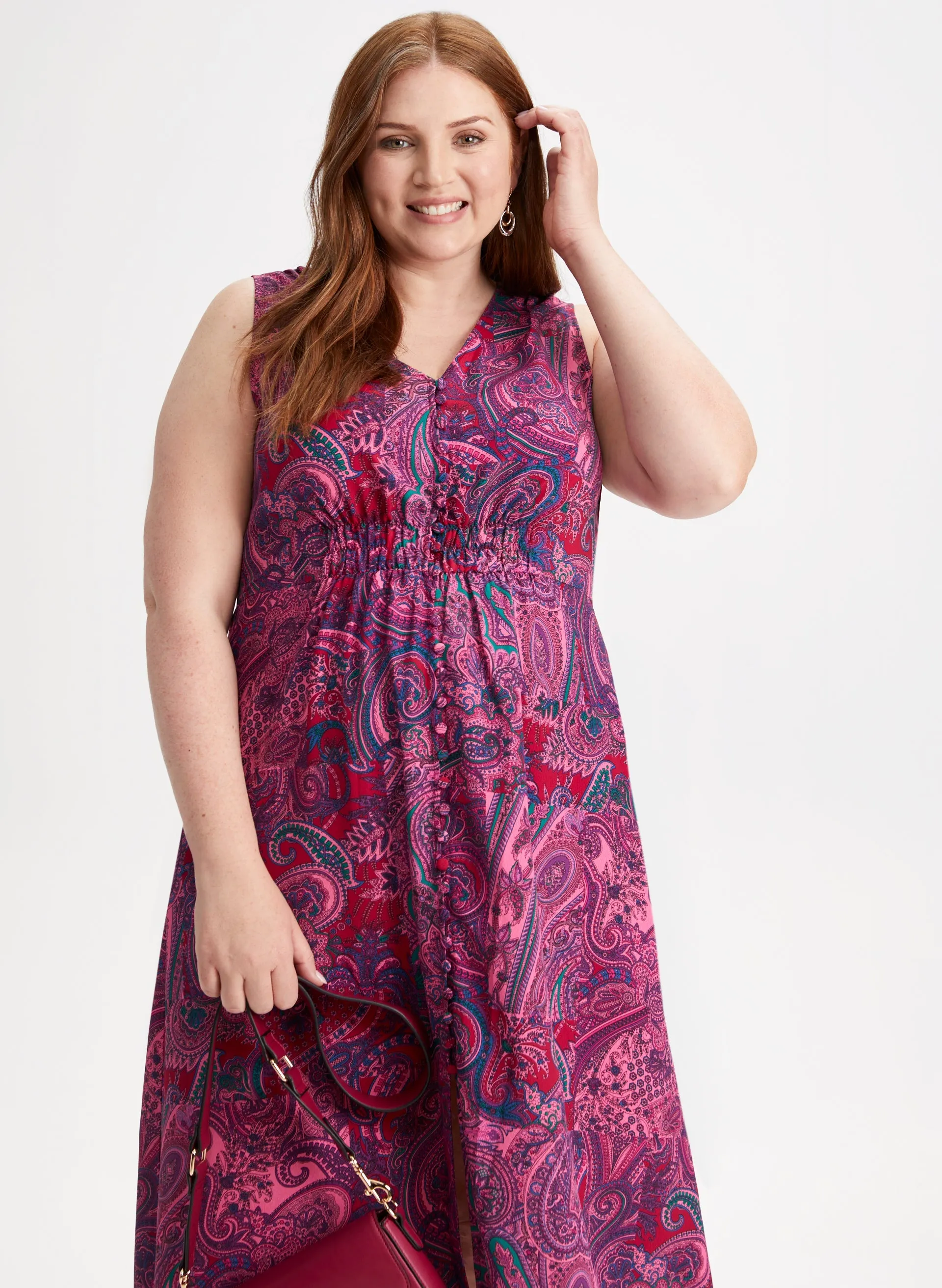 Paisley Print Sleeveless Midi Dress sold by Laura product image thumbnail 5