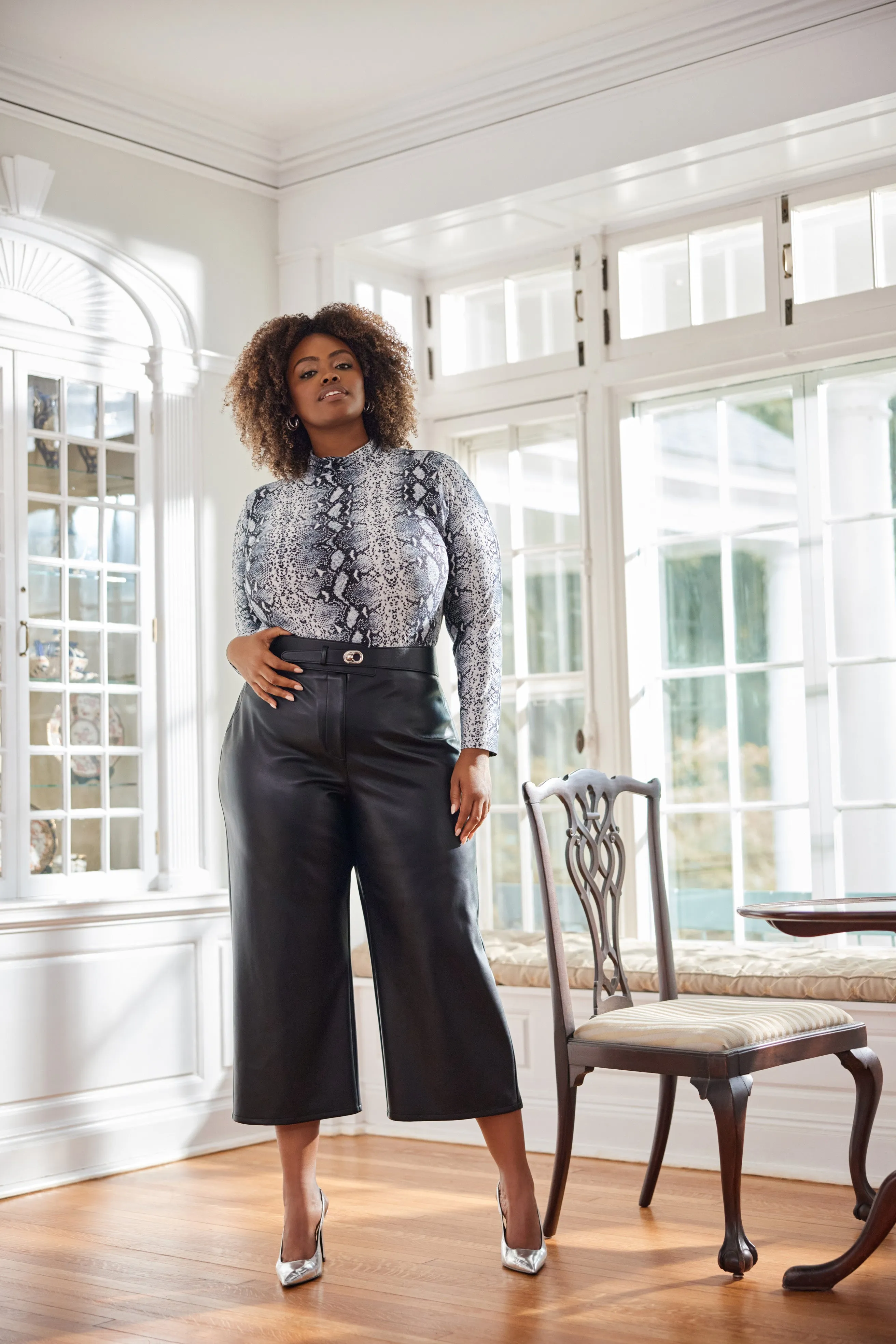 Vegan Leather Culotte Pants sold by Laura product image thumbnail 3