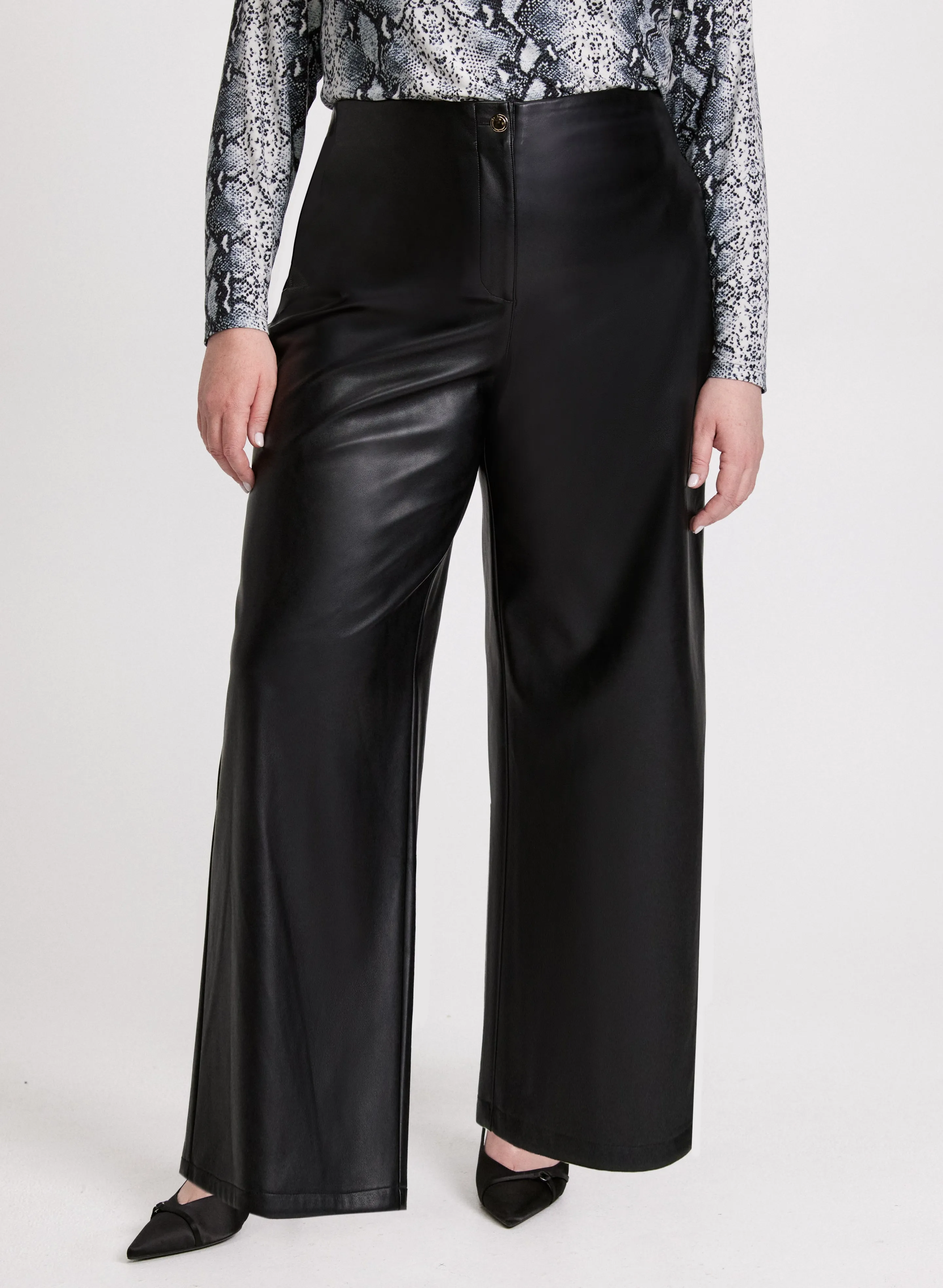 Vegan Leather Culotte Pants sold by Laura