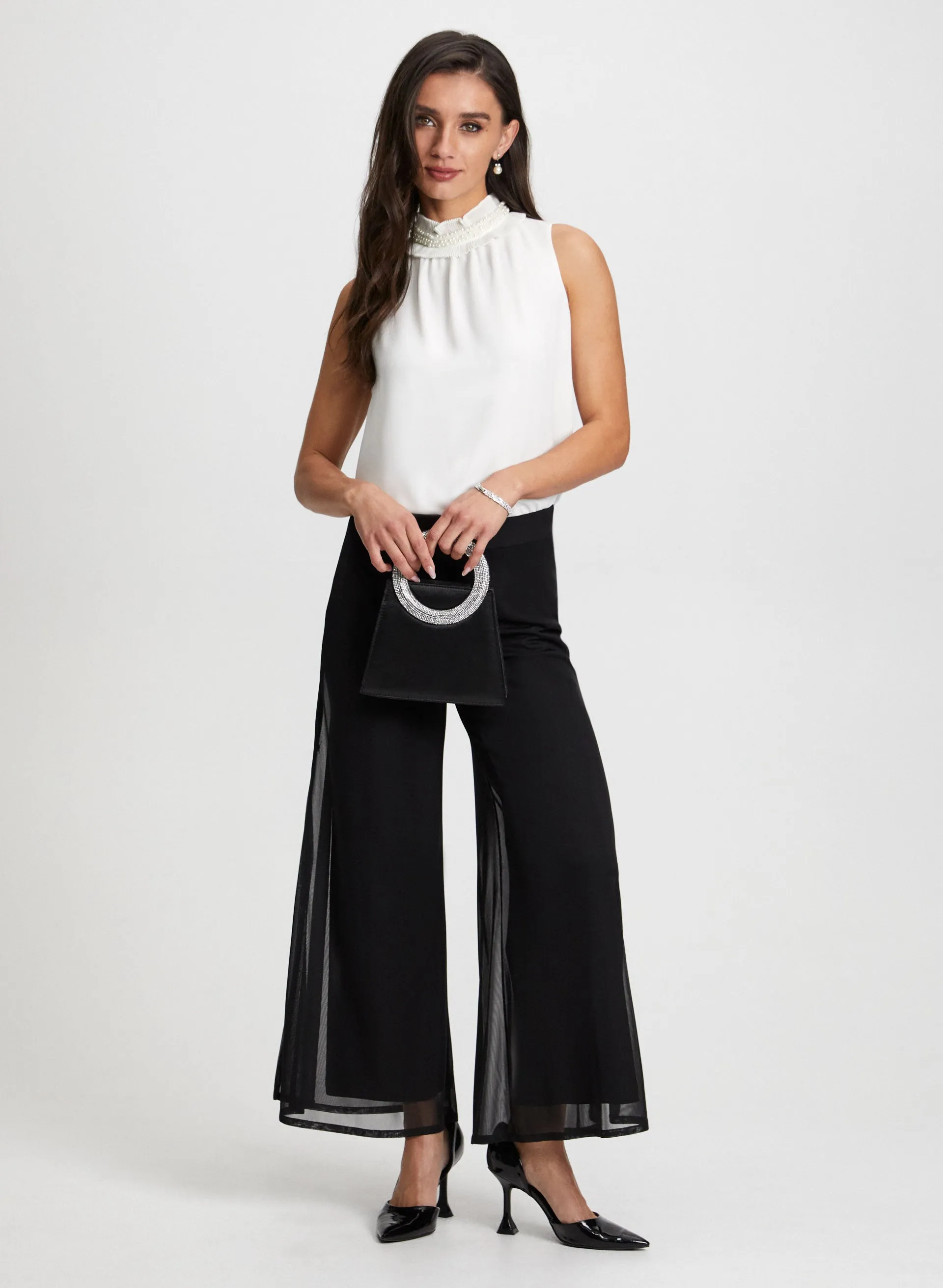 Chiffon Overlay Pants & Sleeveless Top sold by Laura