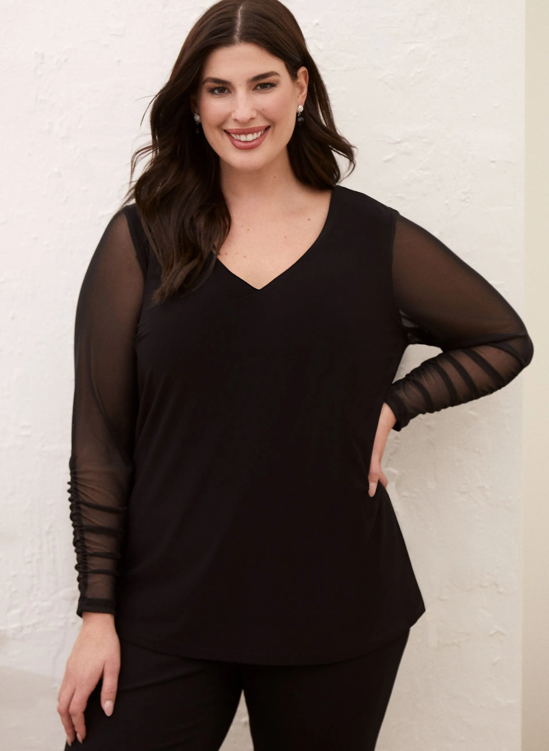 Mesh Sleeve Top sold by Laura