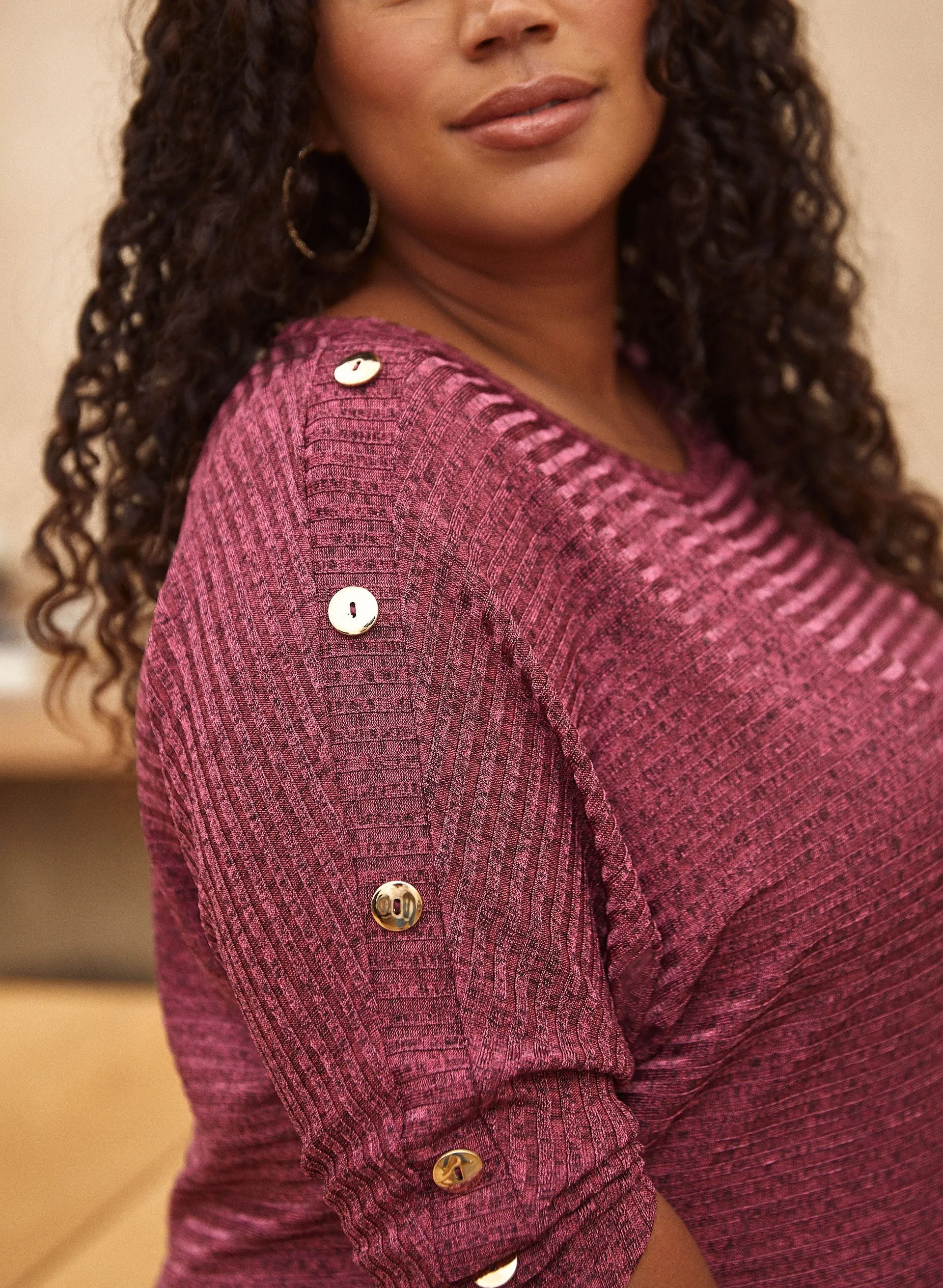 Button Detail Dolman Sleeve Top sold by Laura product image thumbnail 4