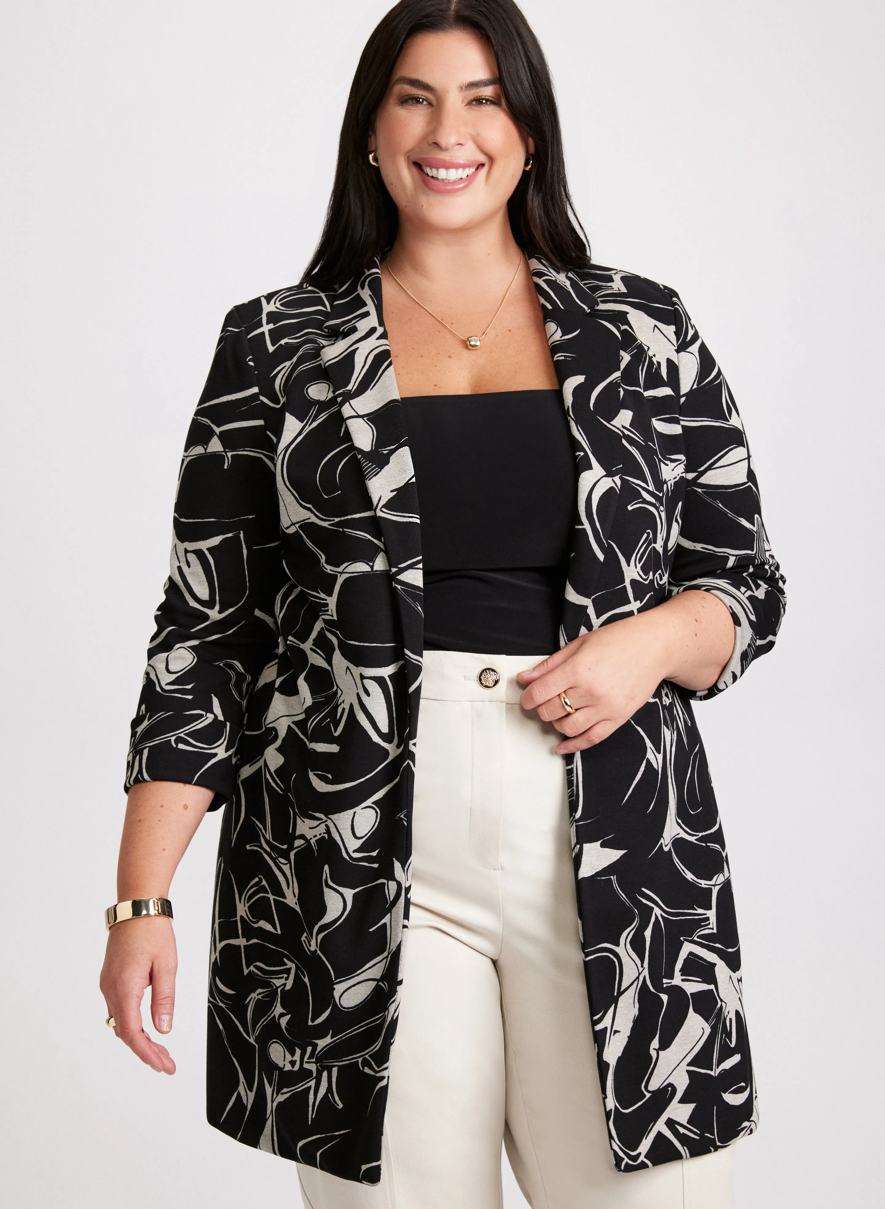 Joseph Ribkoff - Abstract Printed Knit Jacket sold by Laura
