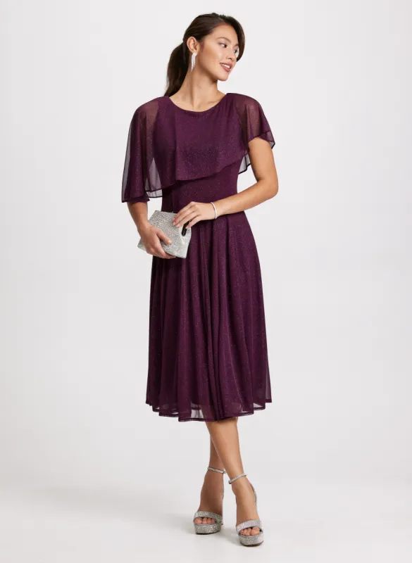 Asymmetric Capelet Dress sold by Laura