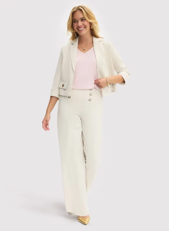 Twill Jacket & Wide Leg Pants sold by Laura