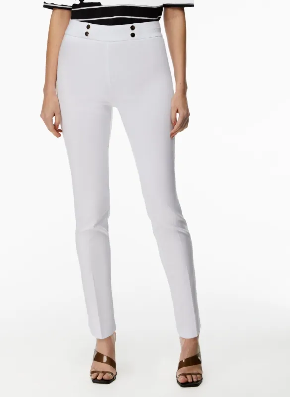 Pull-On Button Detail Pants sold by Laura