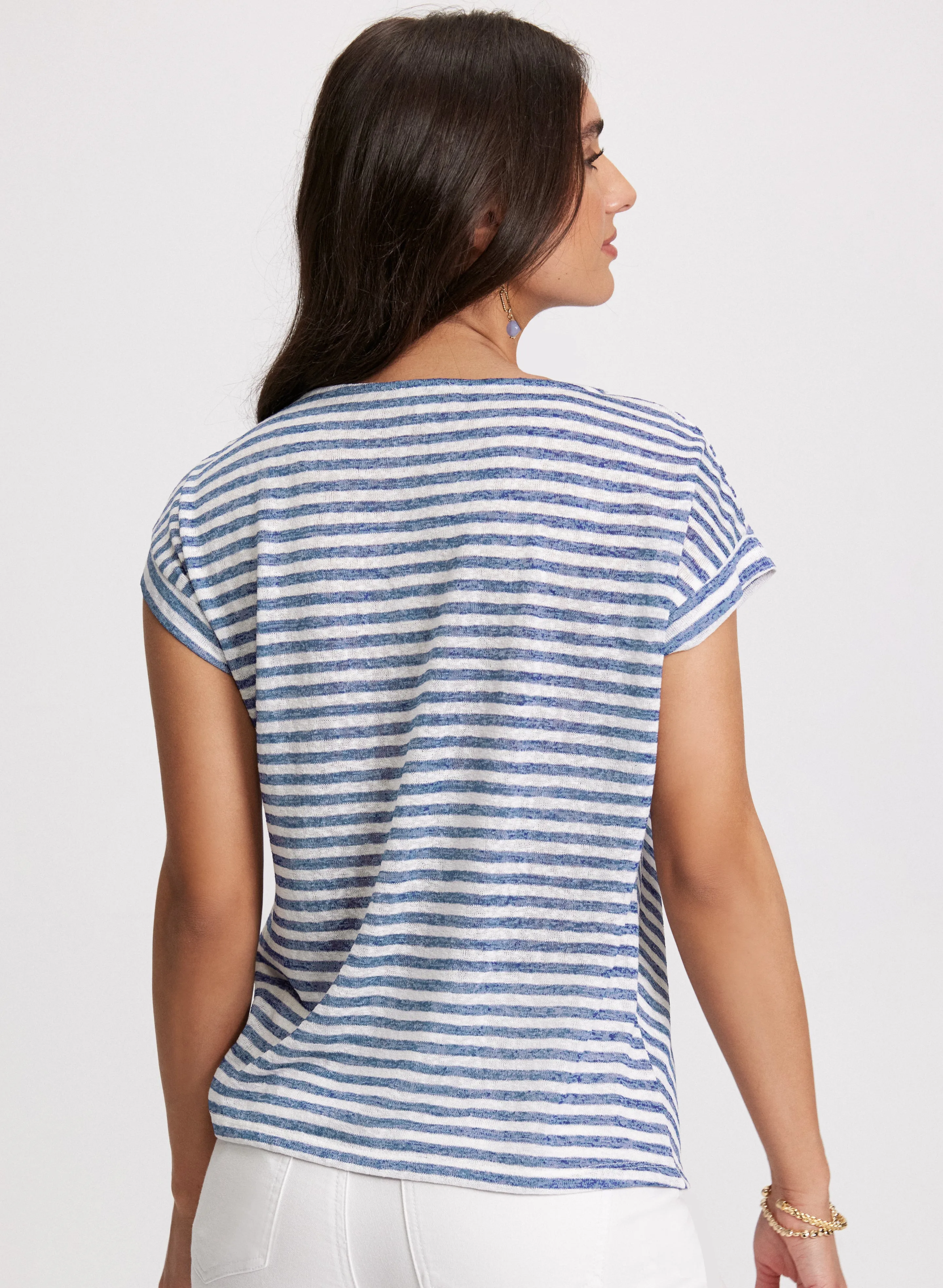Striped Drop-Shoulder Top sold by Laura product image thumbnail 4