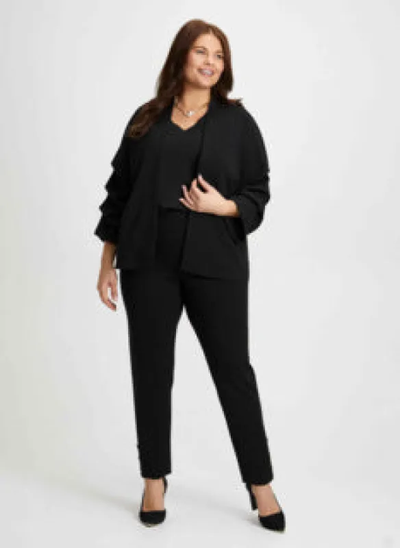 Tiered Sleeve Top & Straight Leg Pants sold by Laura