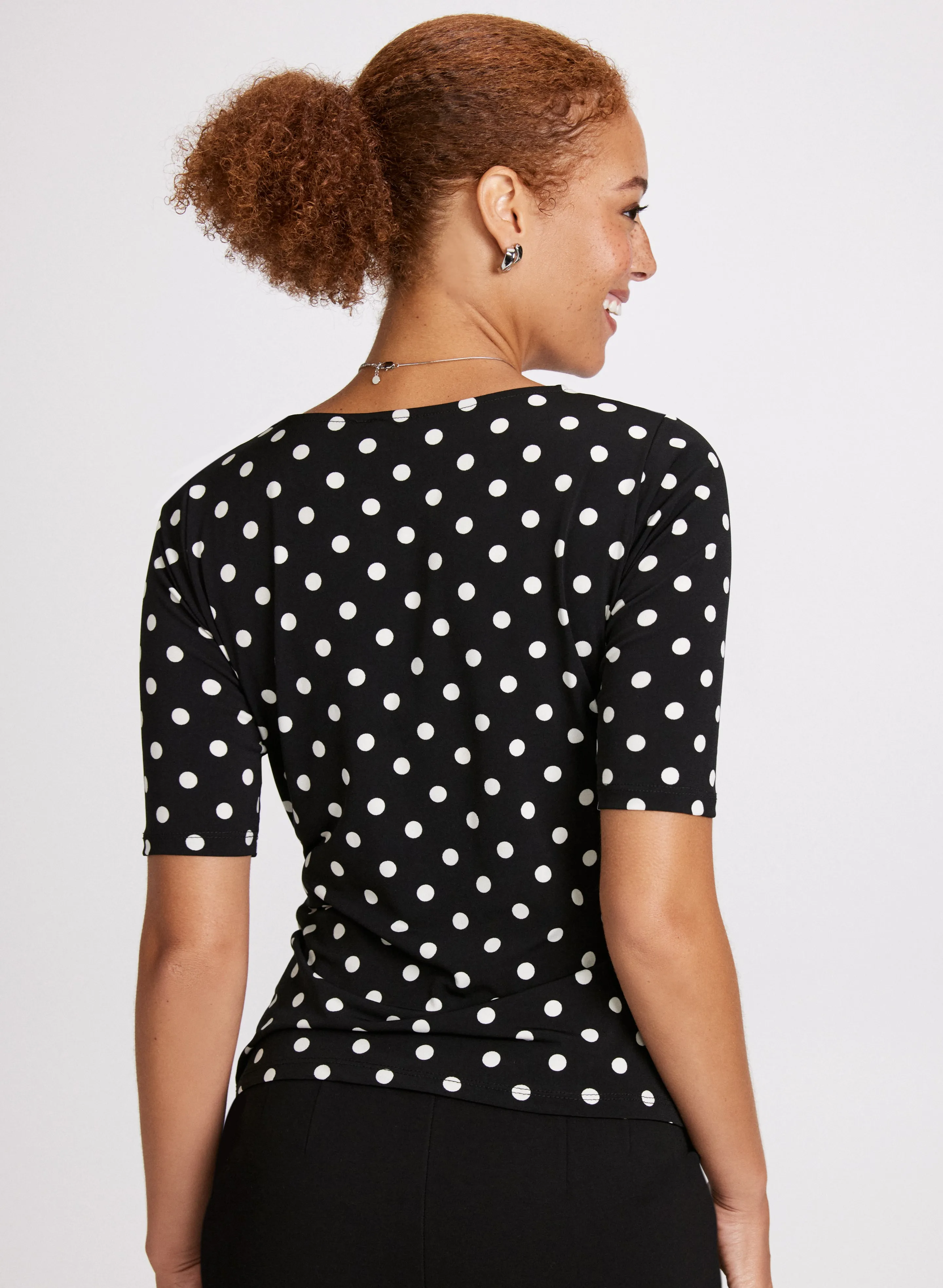 Side-Tie Polka Dot Top sold by Laura product image thumbnail 4