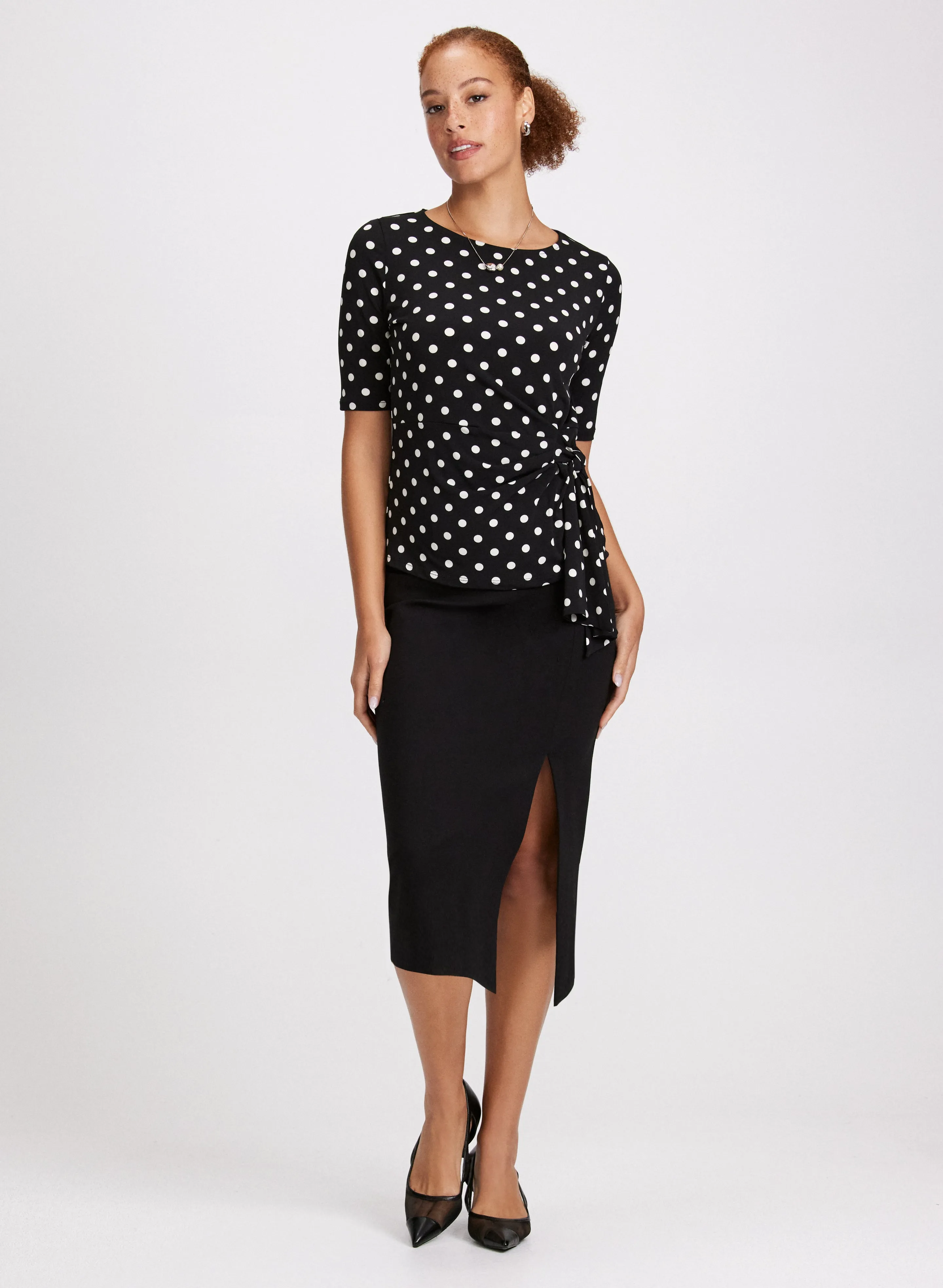 Side-Tie Polka Dot Top sold by Laura product image thumbnail 3