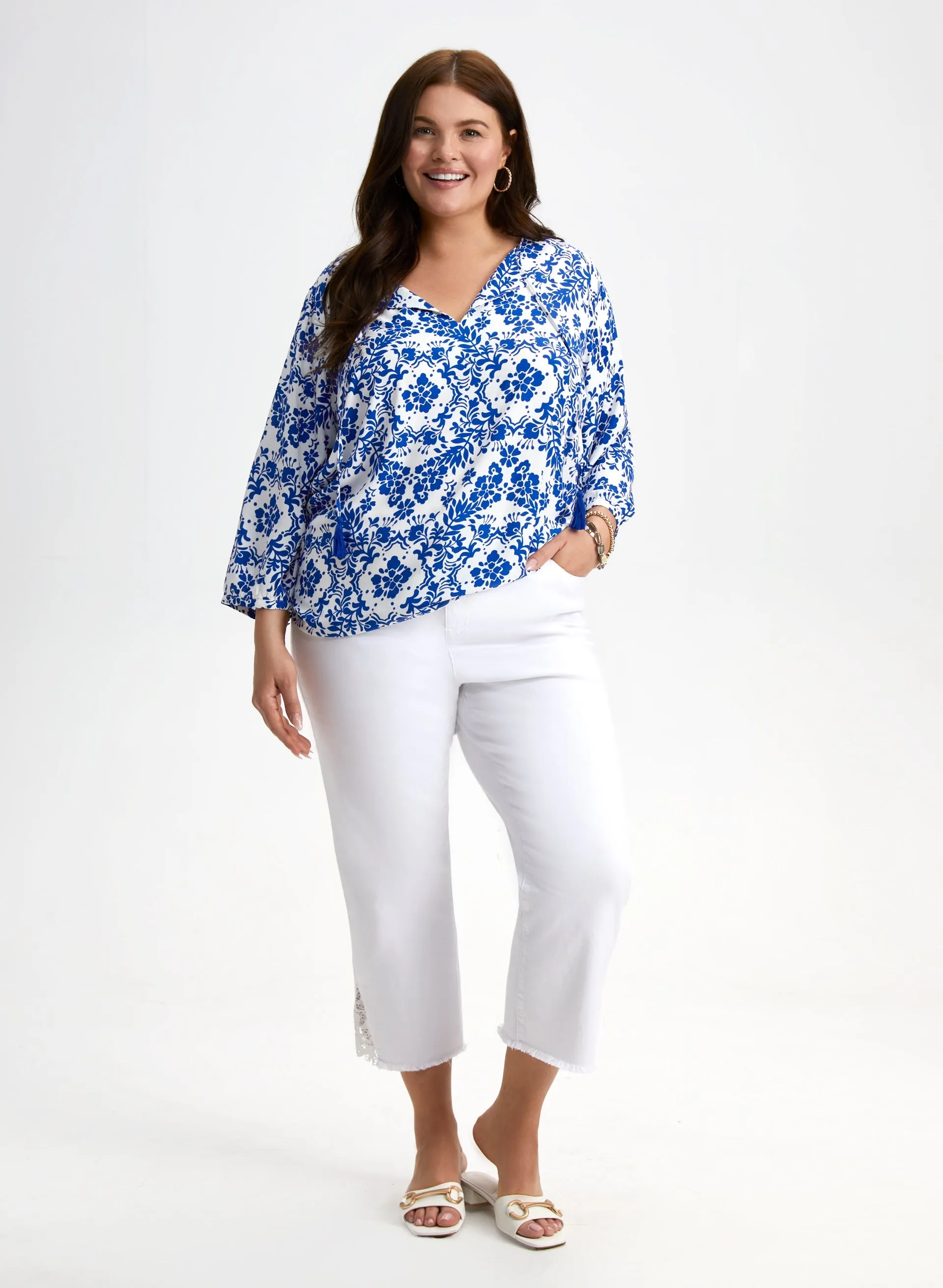 Floral & Leaf Print Blouse sold by Laura product image thumbnail 3