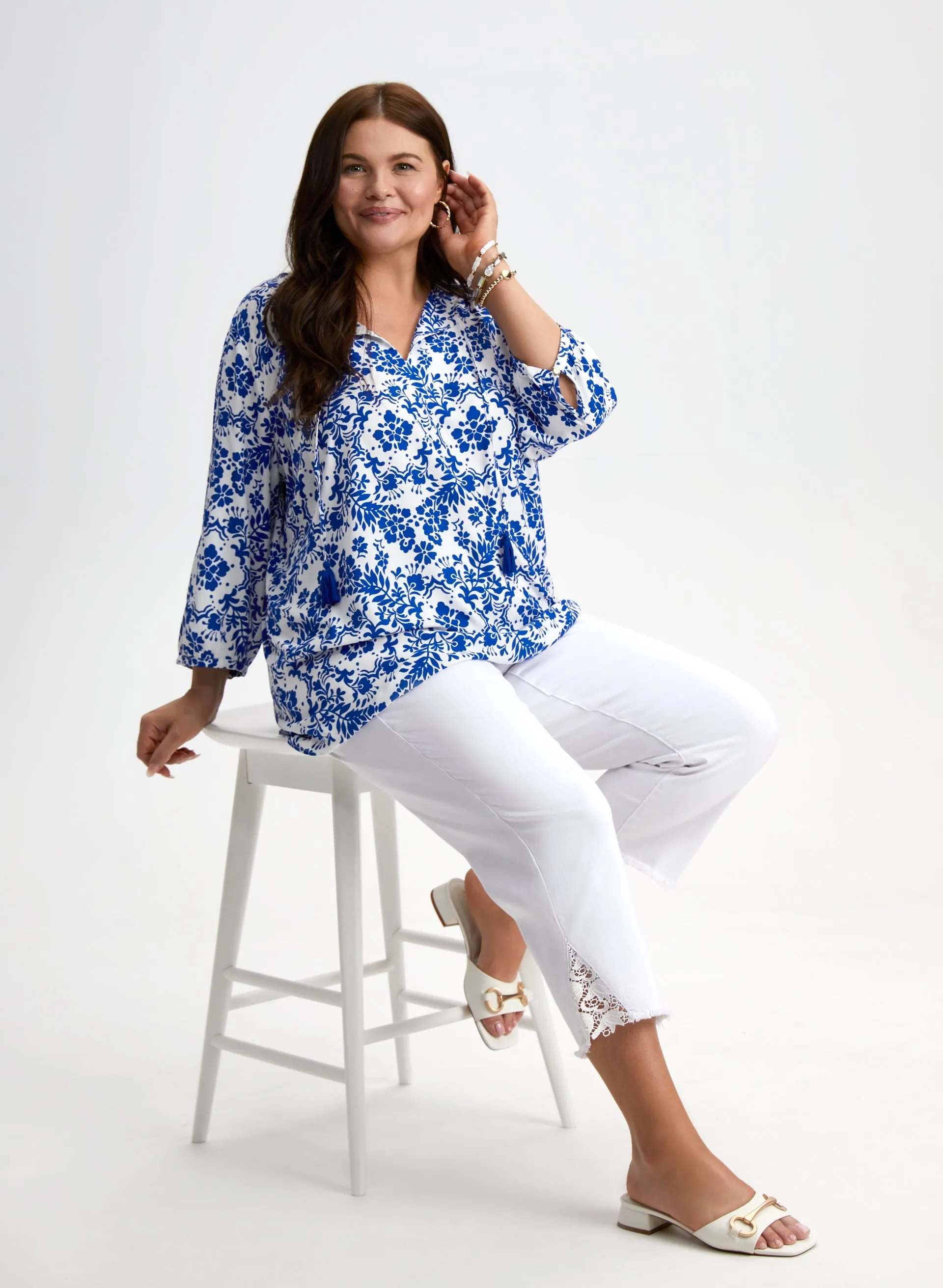 Floral & Leaf Print Blouse sold by Laura product image thumbnail 5