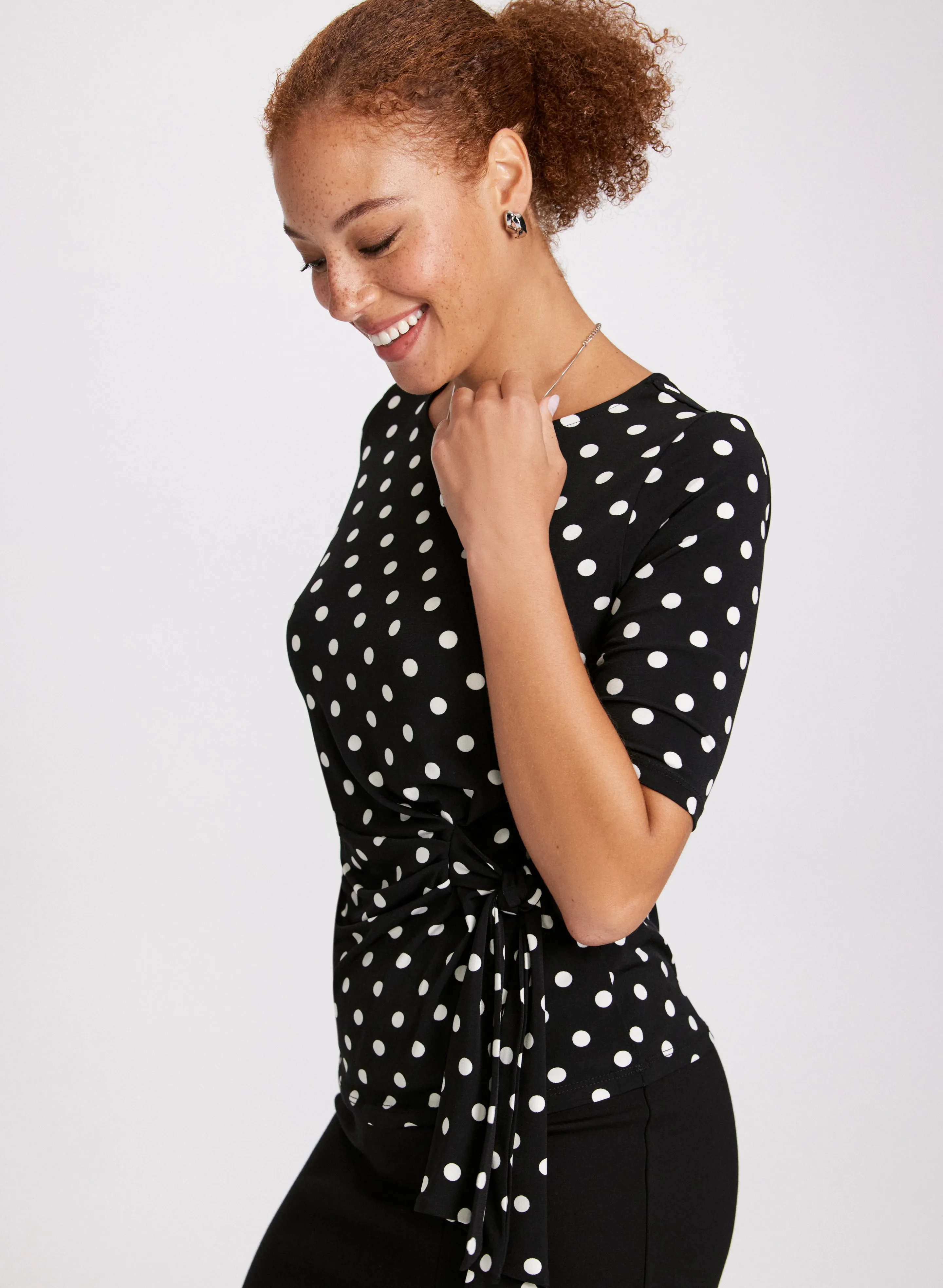 Side-Tie Polka Dot Top sold by Laura product image thumbnail 2