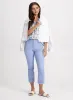 Short Linen Jacket & Straight Leg Denim Capris sold by Laura