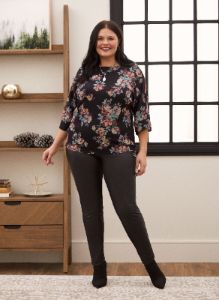 3/4 Sleeve Floral Print Top sold by Laura
