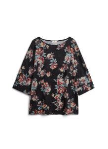 3/4 Sleeve Floral Print Top sold by Laura