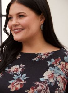 3/4 Sleeve Floral Print Top sold by Laura