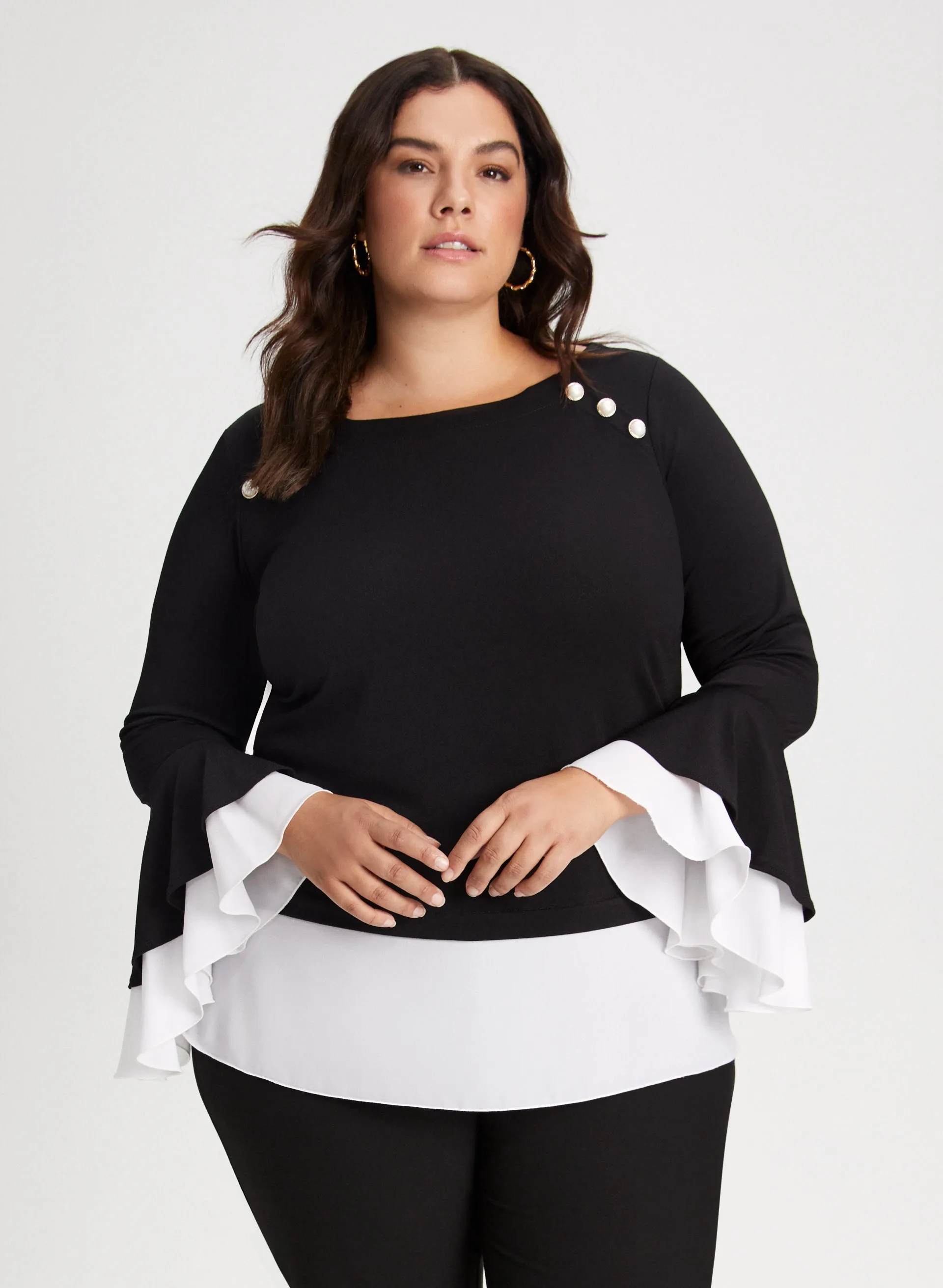 Flare Sleeve Fooler Top sold by Laura