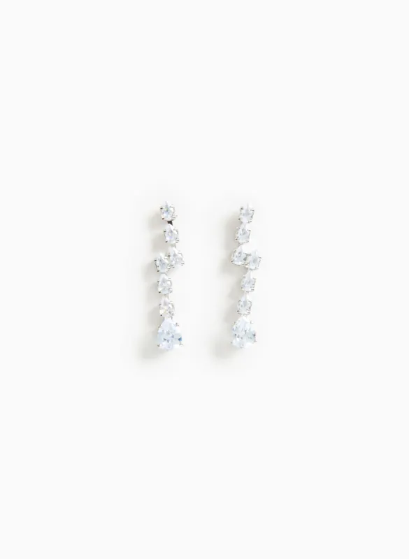 Linear Cubic Zirconia Earrings sold by Laura