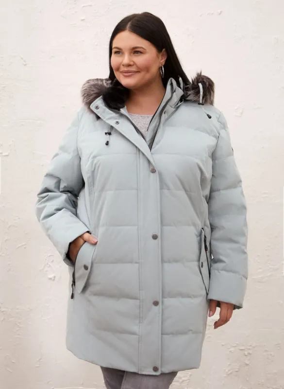 Down-Blend Quilted Coat sold by Laura