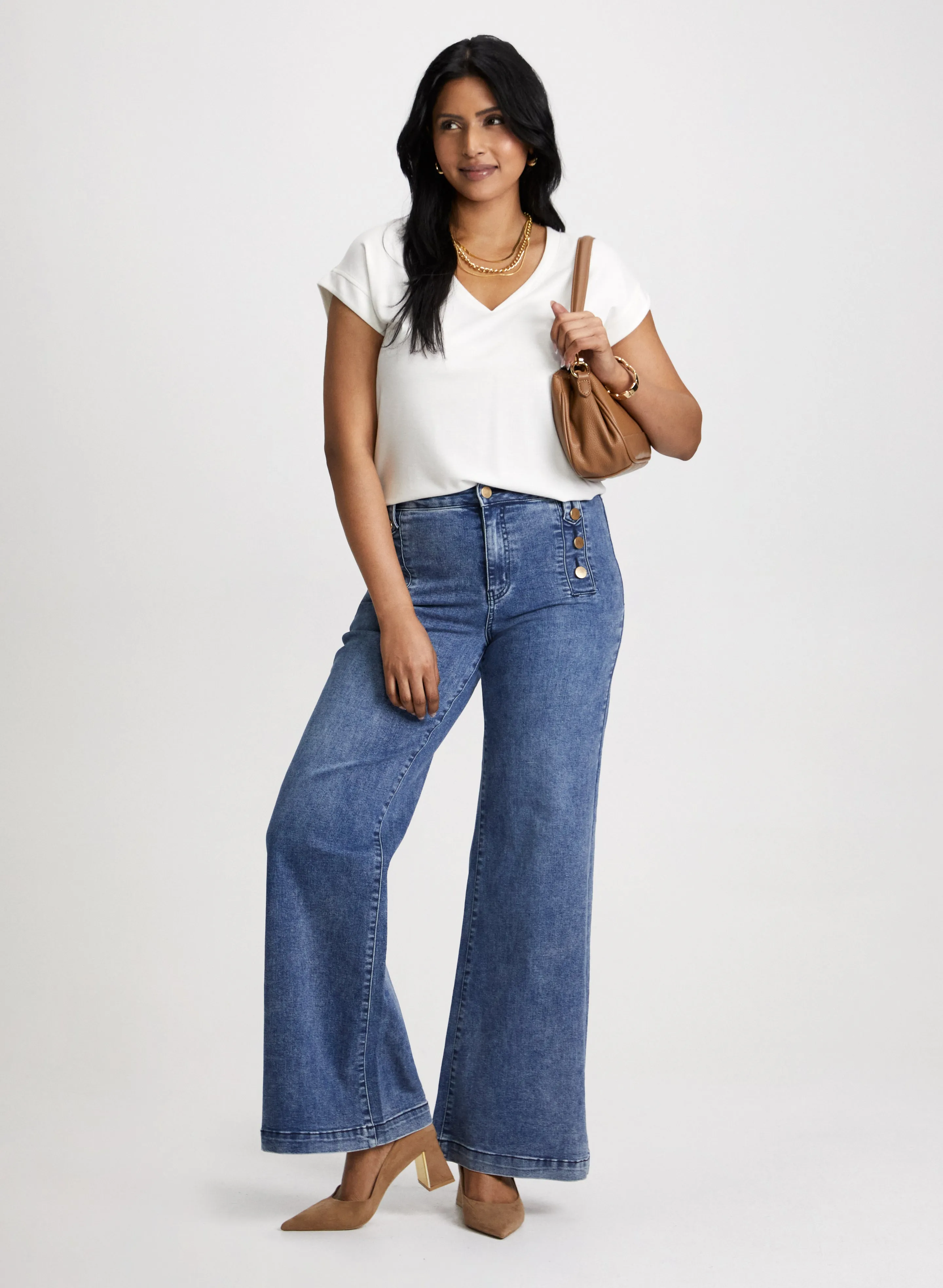 Short Sleeve V-Neck Top sold by Laura product image thumbnail 3