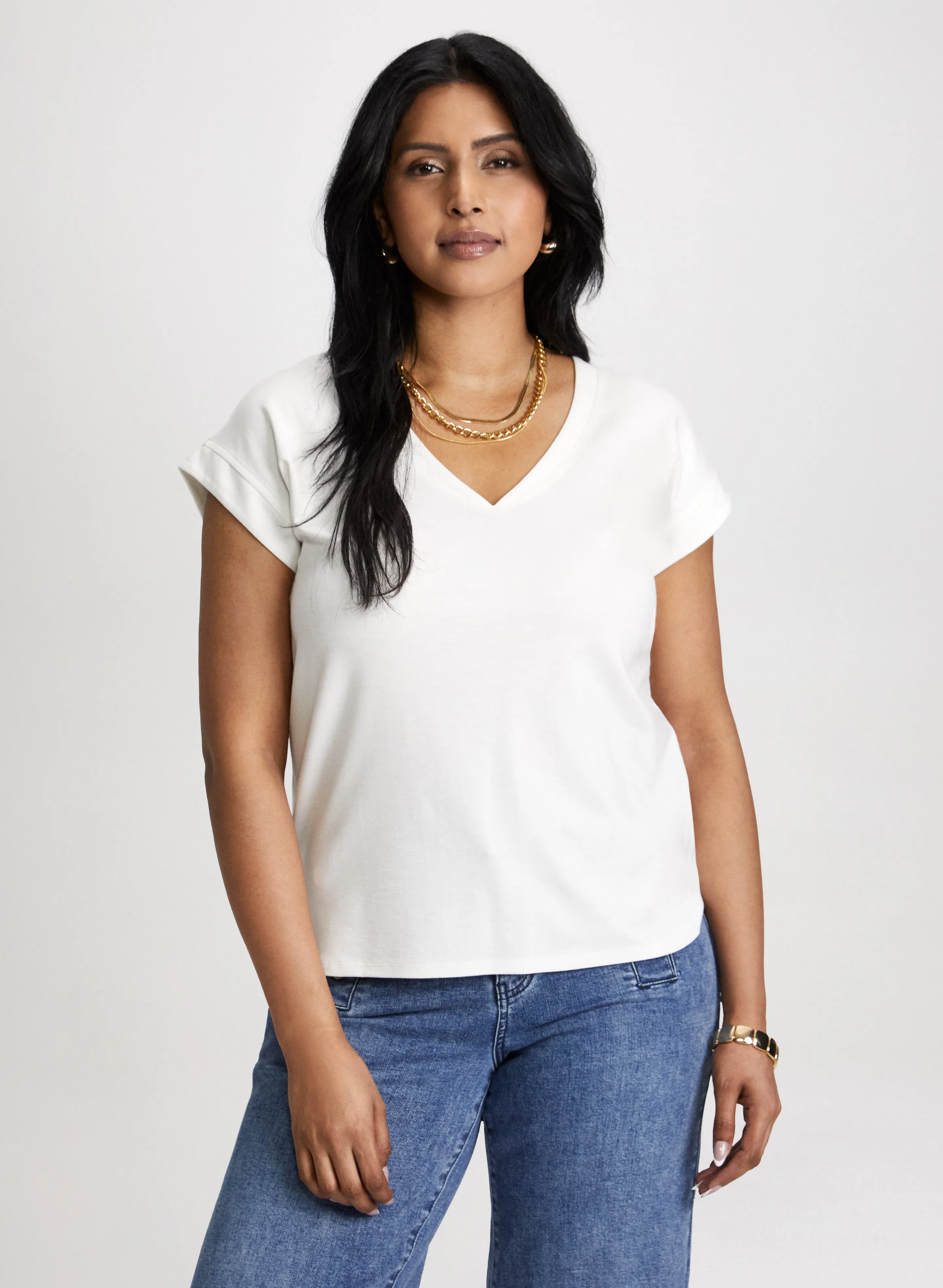 Short Sleeve V-Neck Top sold by Laura product image thumbnail 5