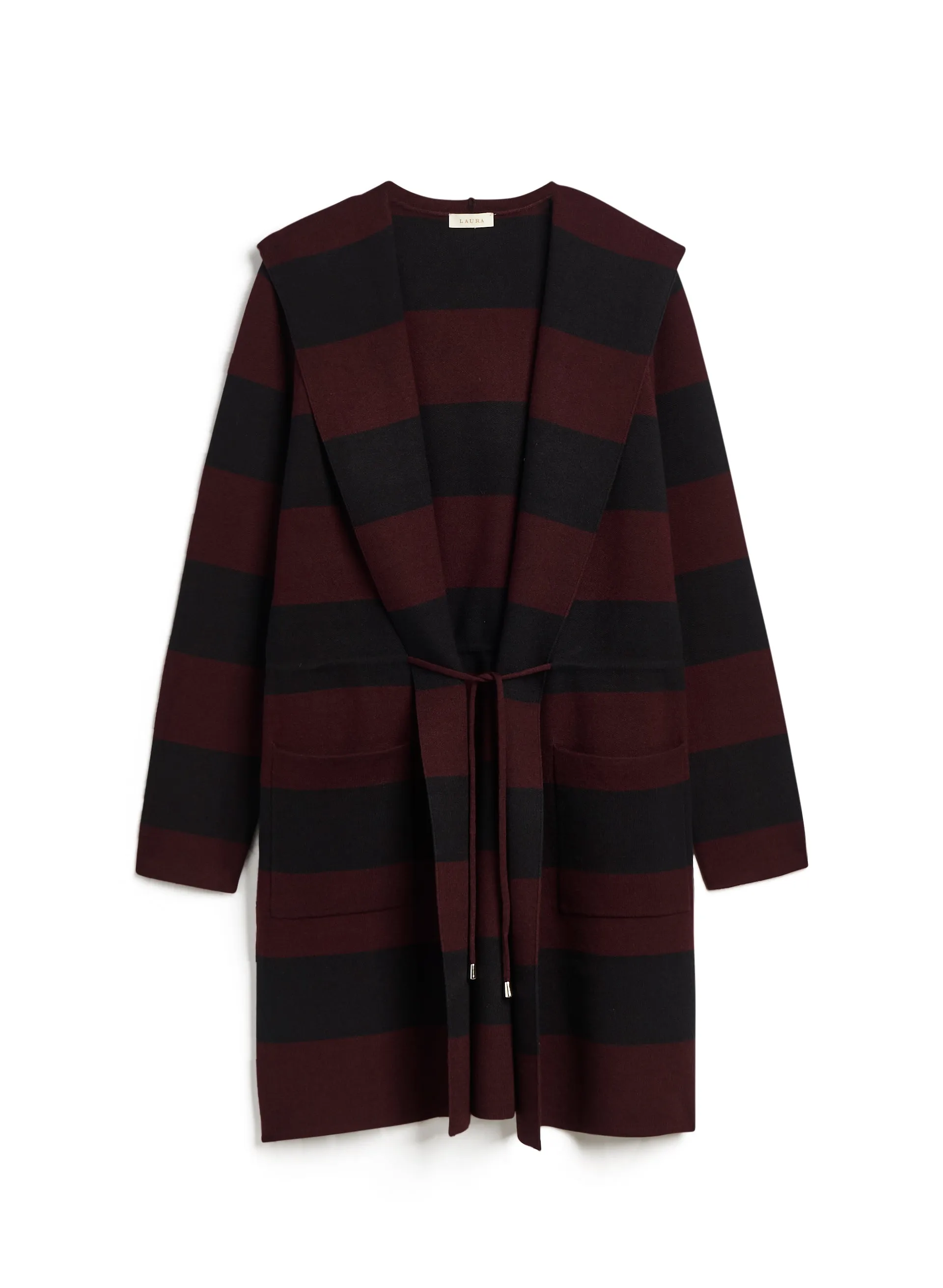 Striped Hooded Long Cardigan sold by Laura product image thumbnail 3