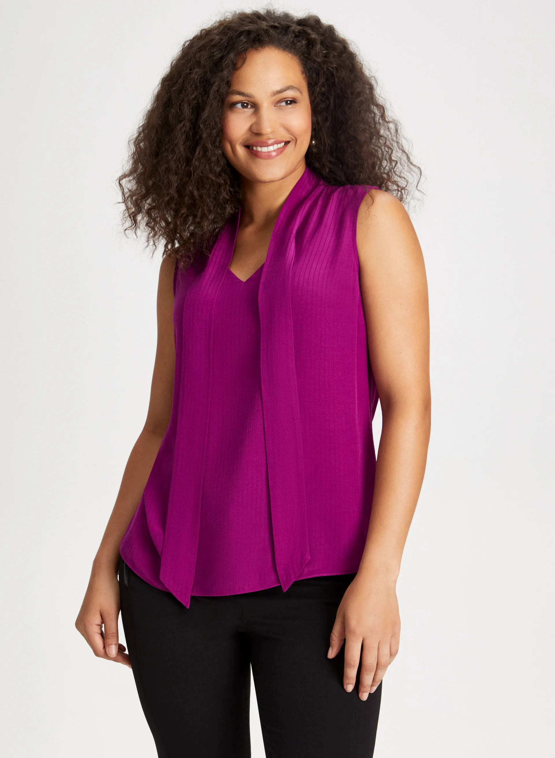 Tie Neck Sleeveless Blouse sold by Laura product image thumbnail 5