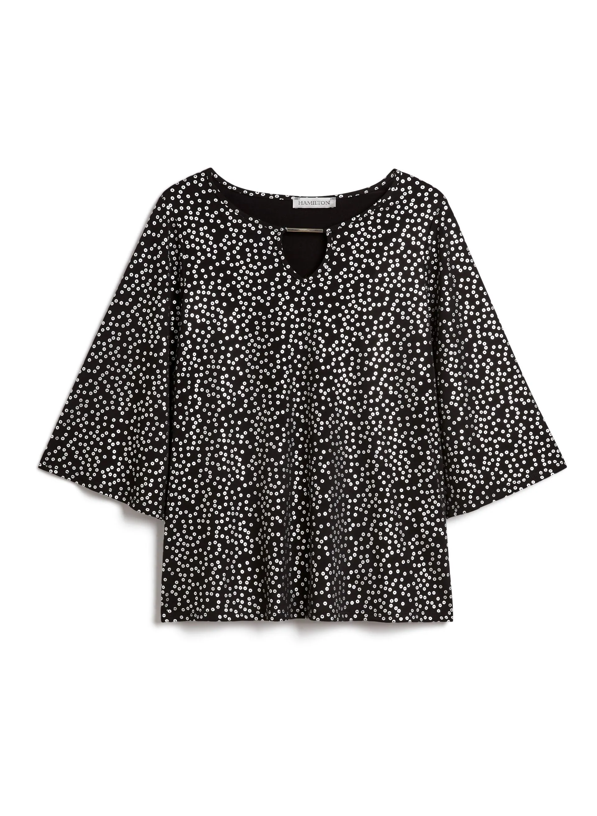 Sequin Print Keyhole Top sold by Laura product image thumbnail 5