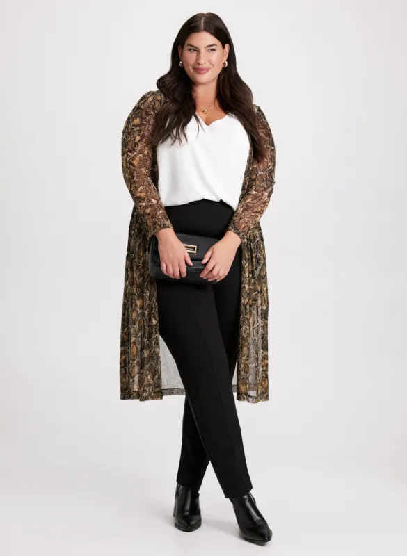 Snake Print Cardigan & Slim-Leg Pants sold by Laura