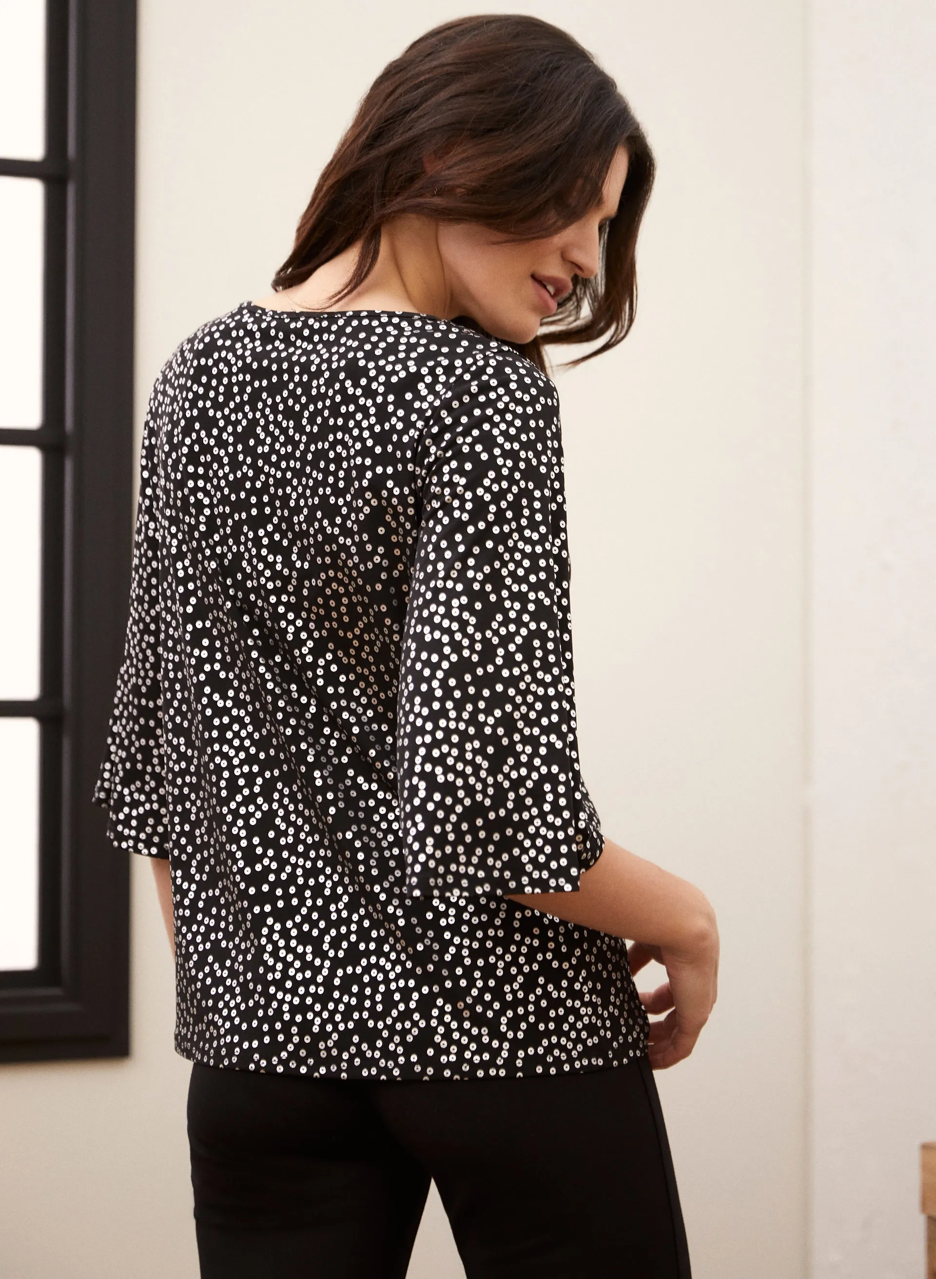 Sequin Print Keyhole Top sold by Laura product image thumbnail 3