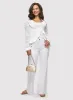 Pointelle Bell Sleeve Cardigan & Button Detail Wide Leg Jeans sold by Laura