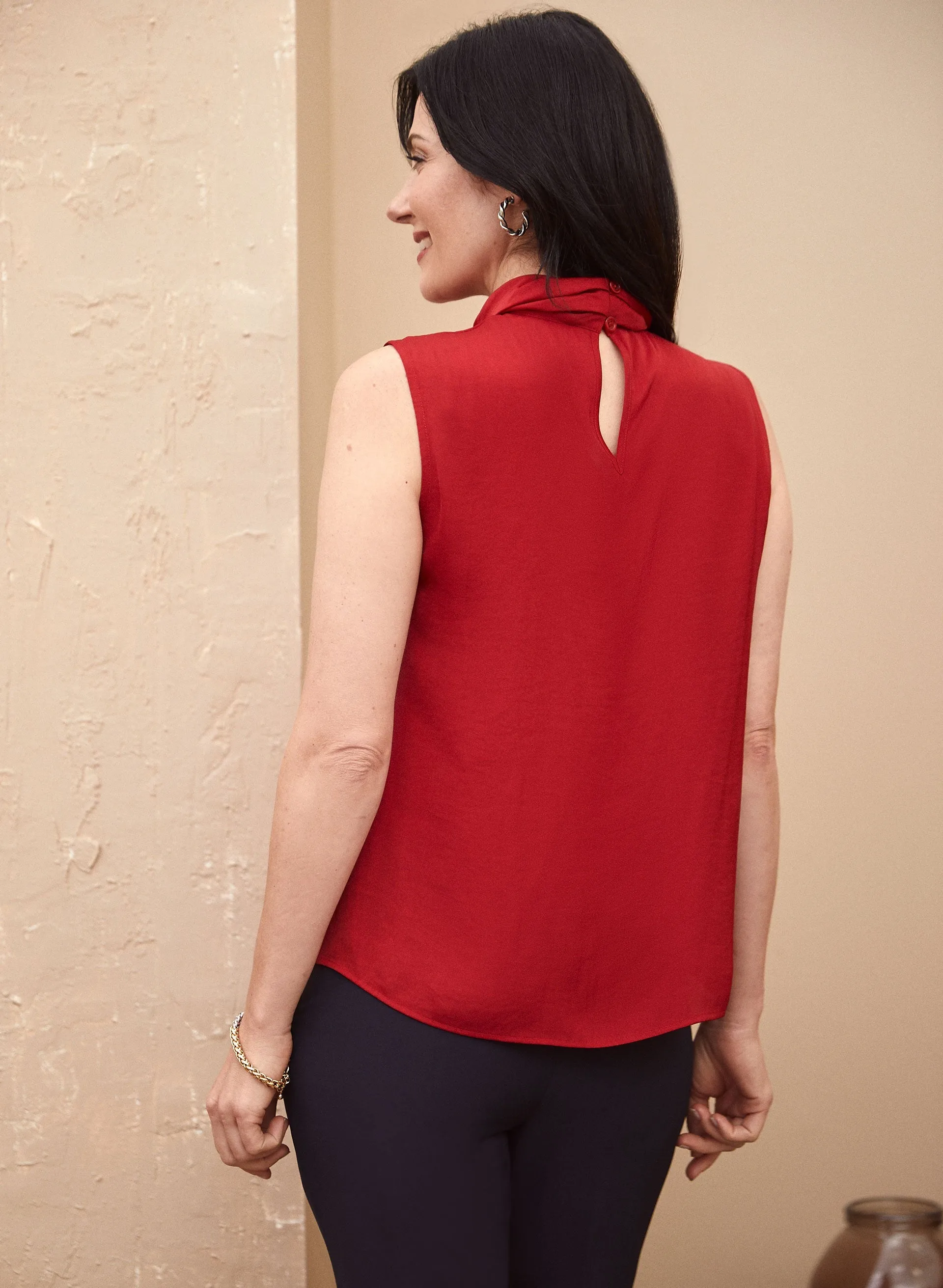 Sleeveless Mock Neck Blouse sold by Laura product image thumbnail 4