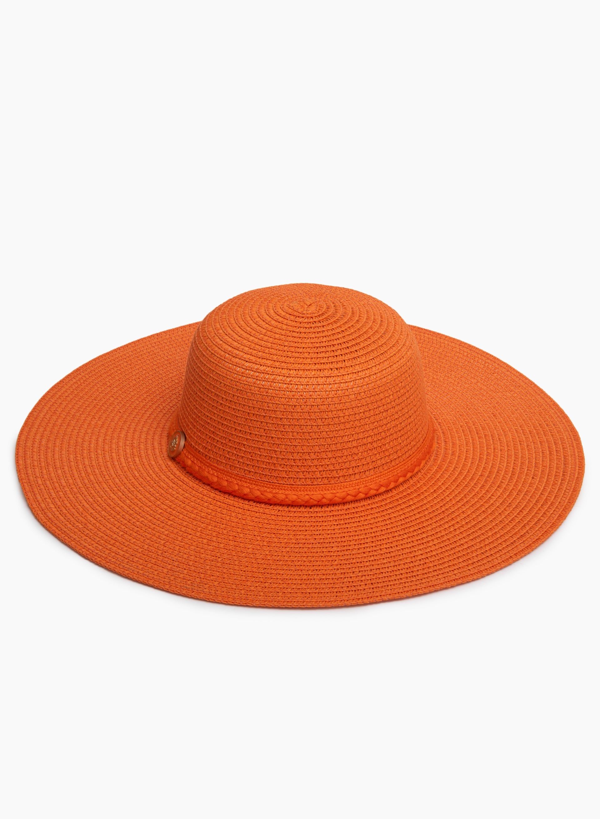 Wide Brim Chain Detail Straw Hat sold by Laura