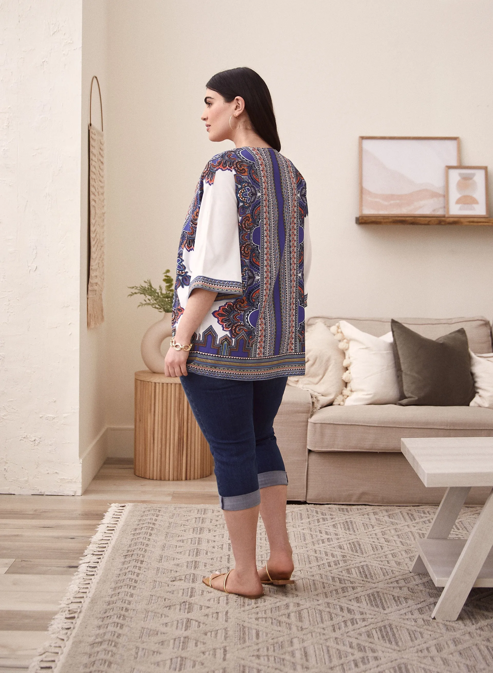 Paisley Print Open Front Top sold by Laura product image thumbnail 4