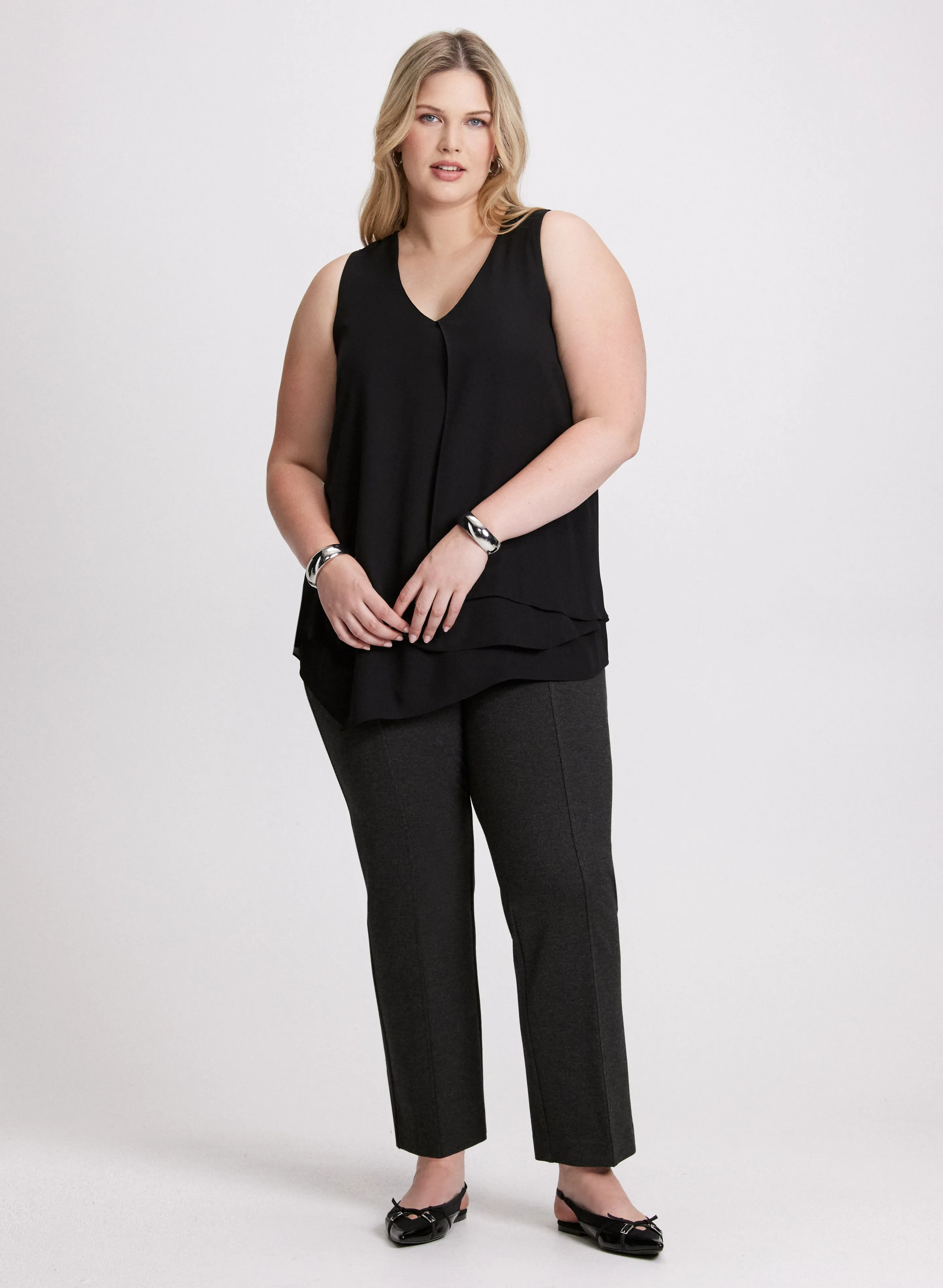 Sofia Pull-On Straight-Leg Pants sold by Laura product image thumbnail 4