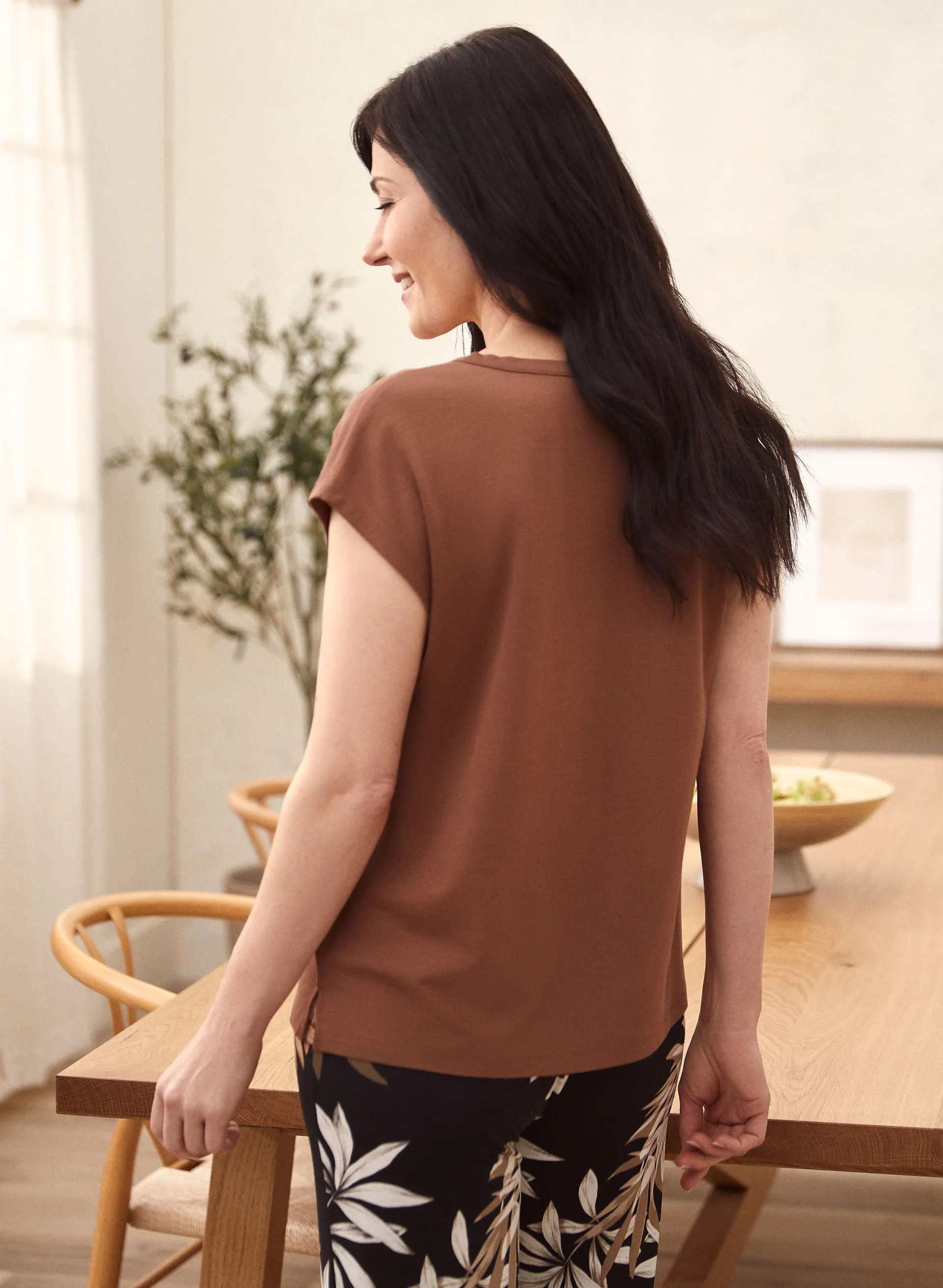 Drop Shoulder Henley Tee sold by Laura product image thumbnail 5