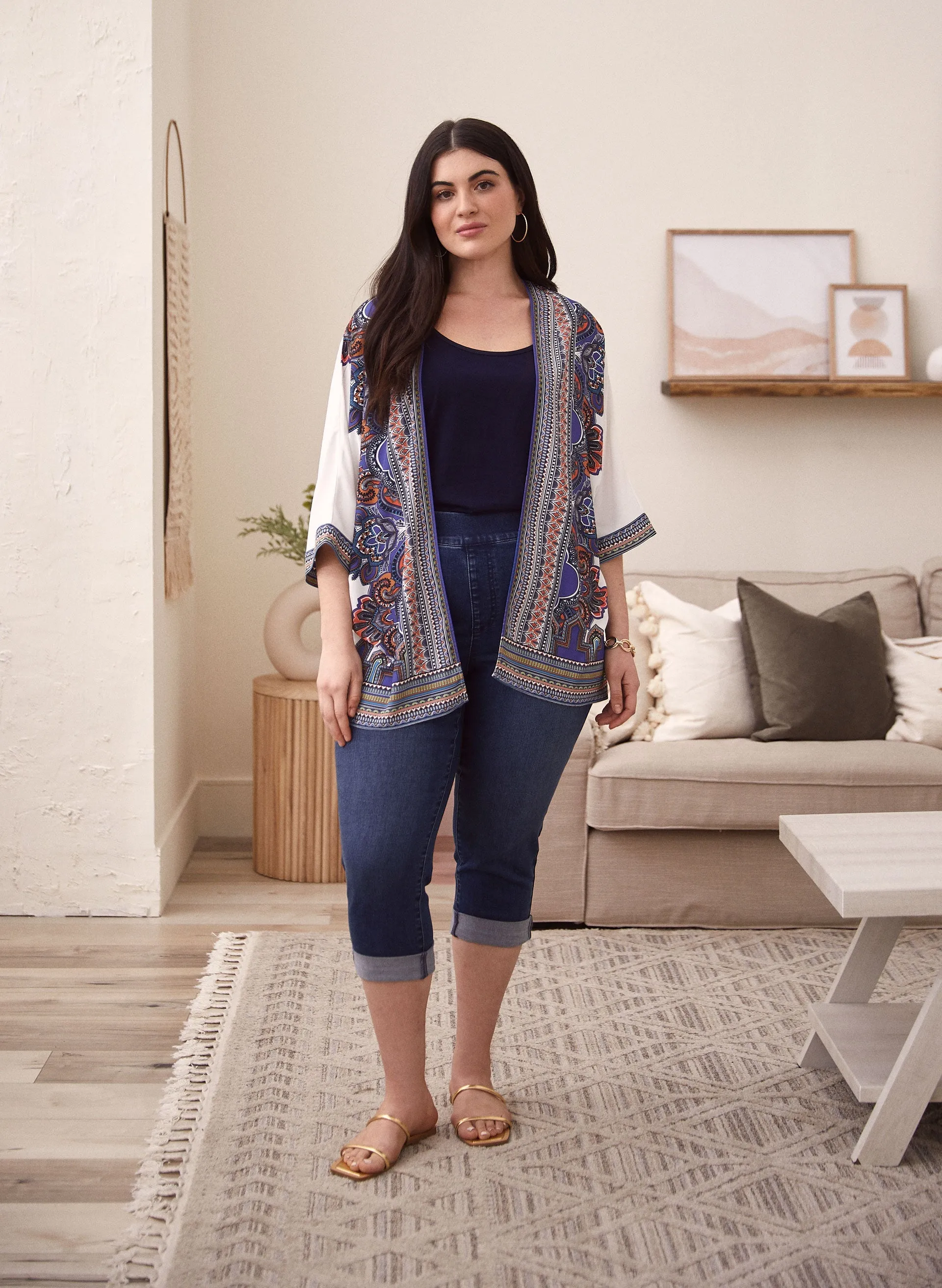 Paisley Print Open Front Top sold by Laura product image thumbnail 3