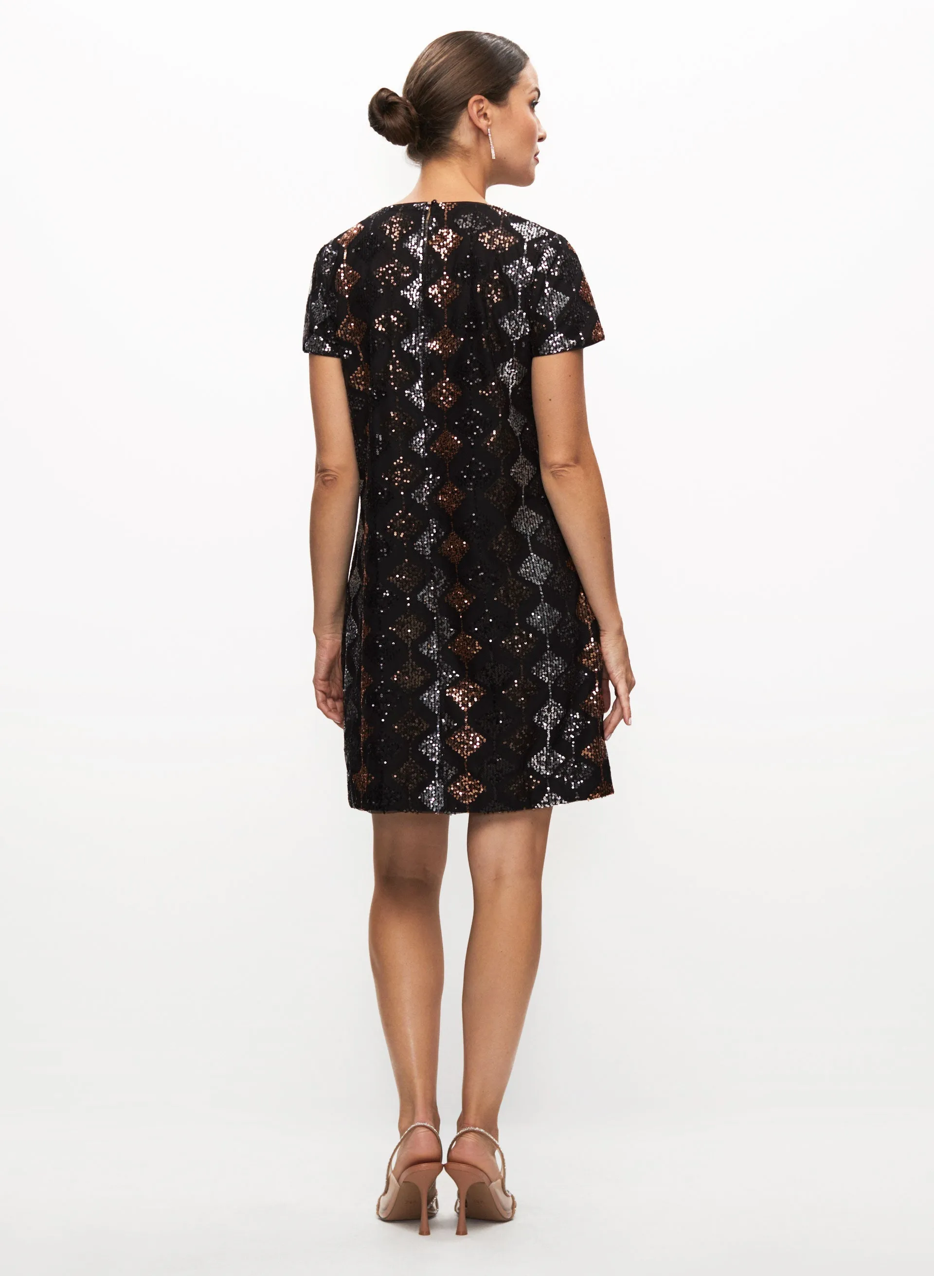 Diamond Motif Sequin Dress sold by Laura product image thumbnail 3